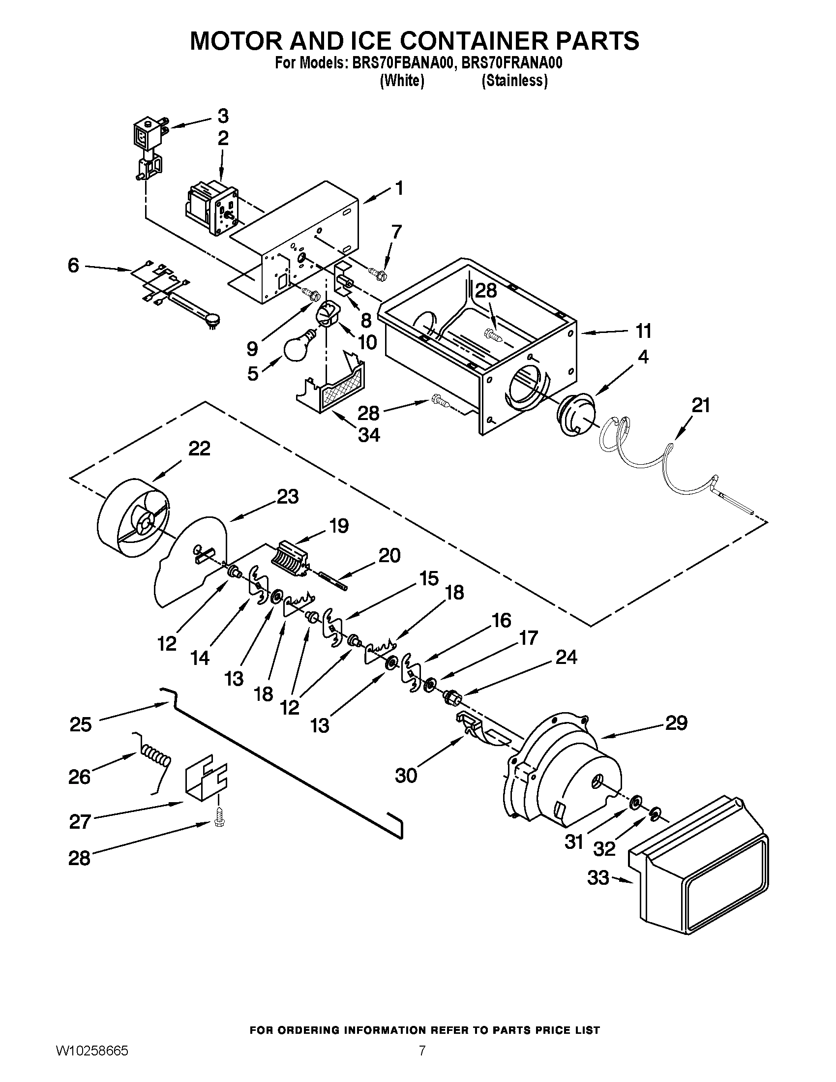05 - MOTOR AND ICE CONTAINER PARTS