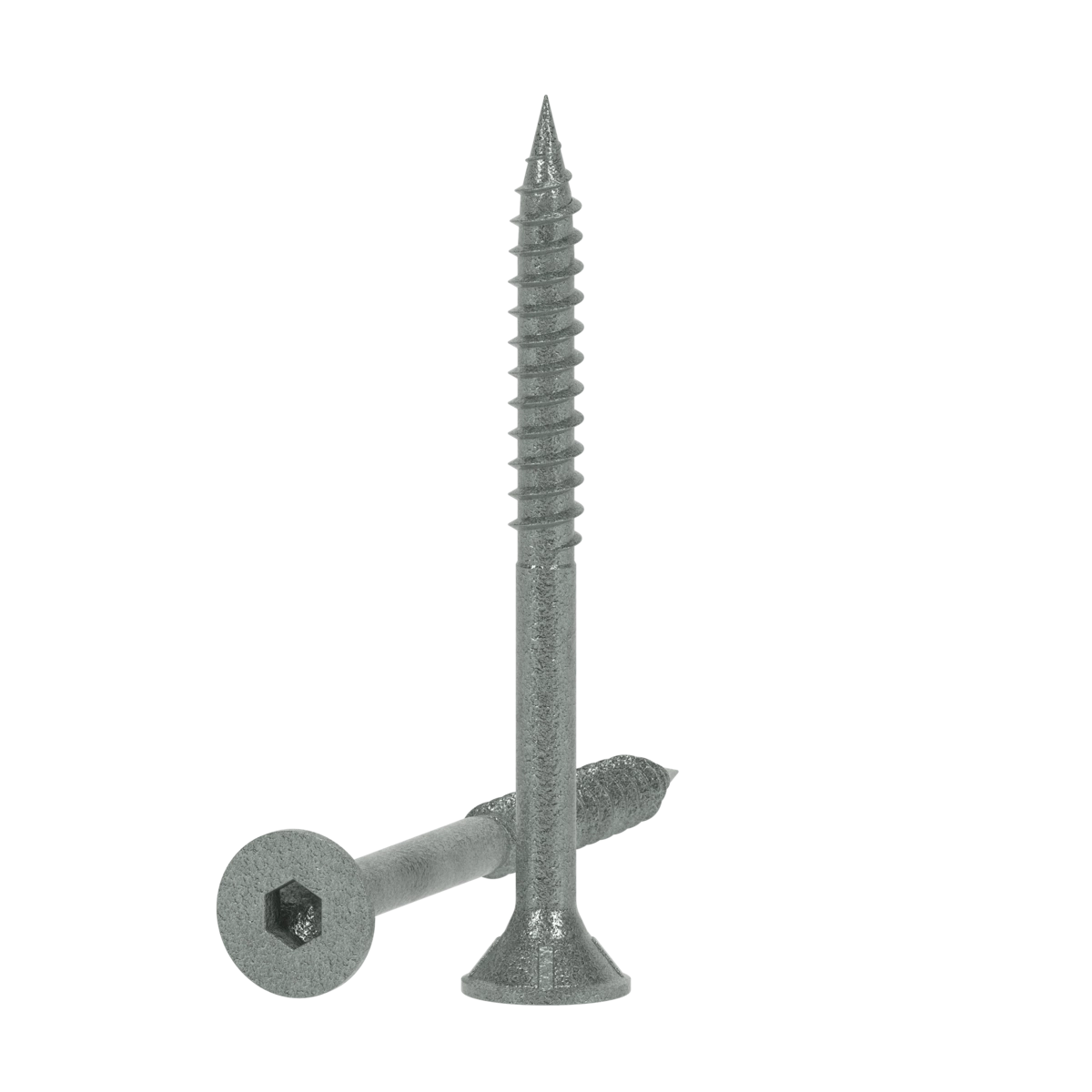 ZENITH® 14G x 75mm Class 3 Galvanised, Self Drilling, Internal Hex Drive, Bugle Batten Screws – External Use – 500 Pack