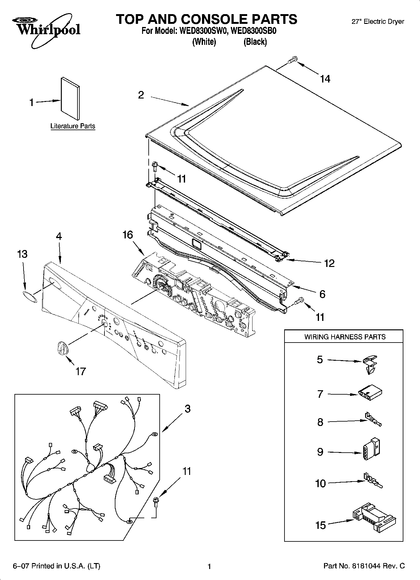 01 - TOP AND CONSOLE PARTS