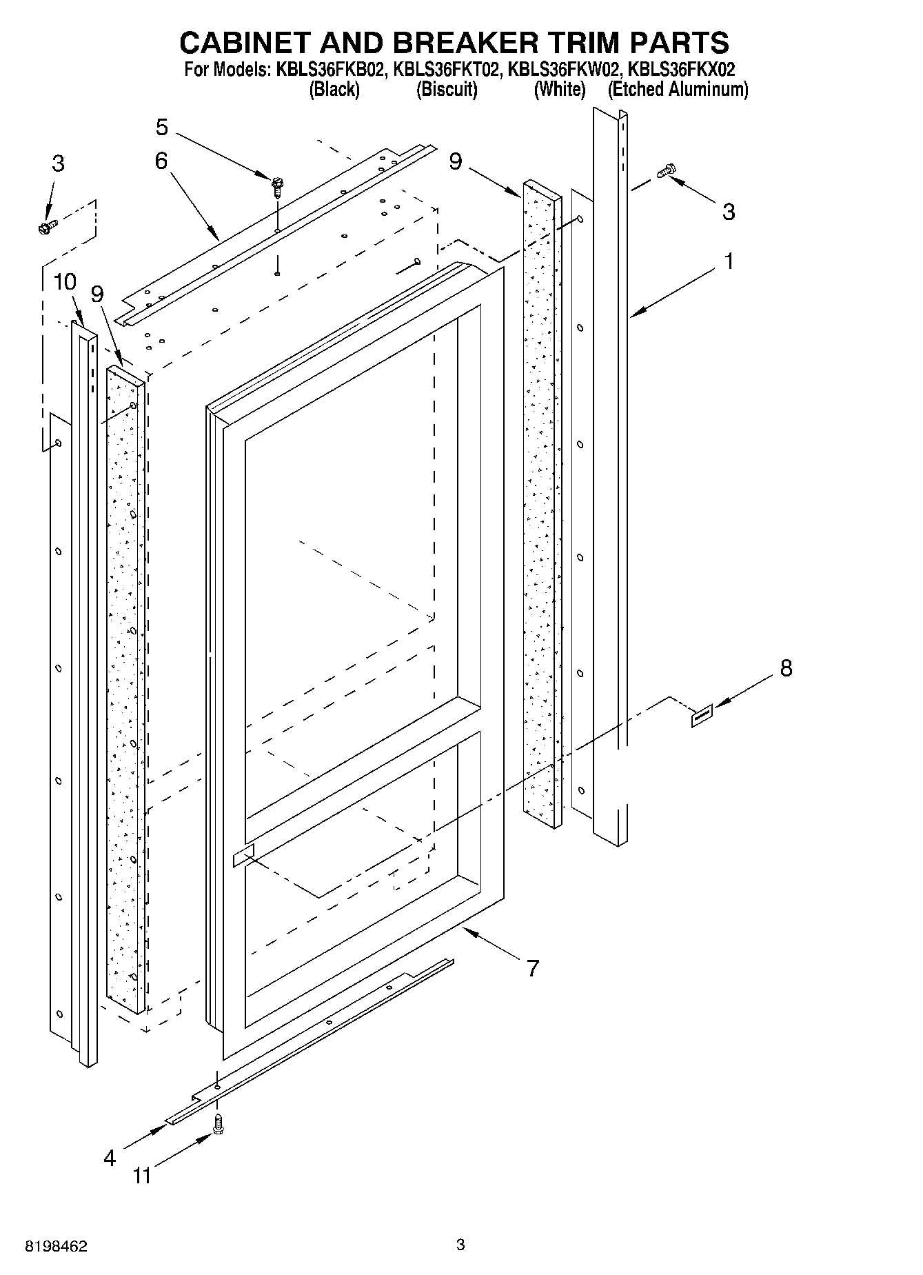 02 - CABINET AND BREAKER TRIM PARTS