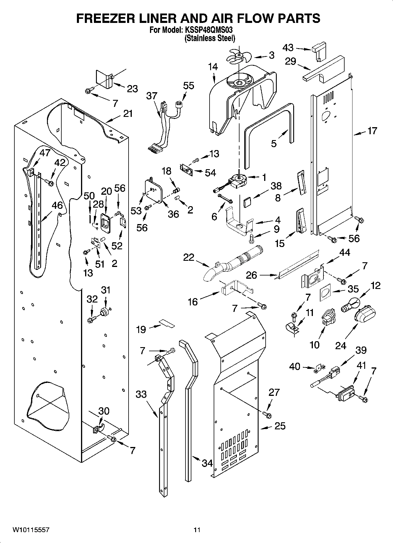 08 - FREEZER LINER AND AIR FLOW PARTS