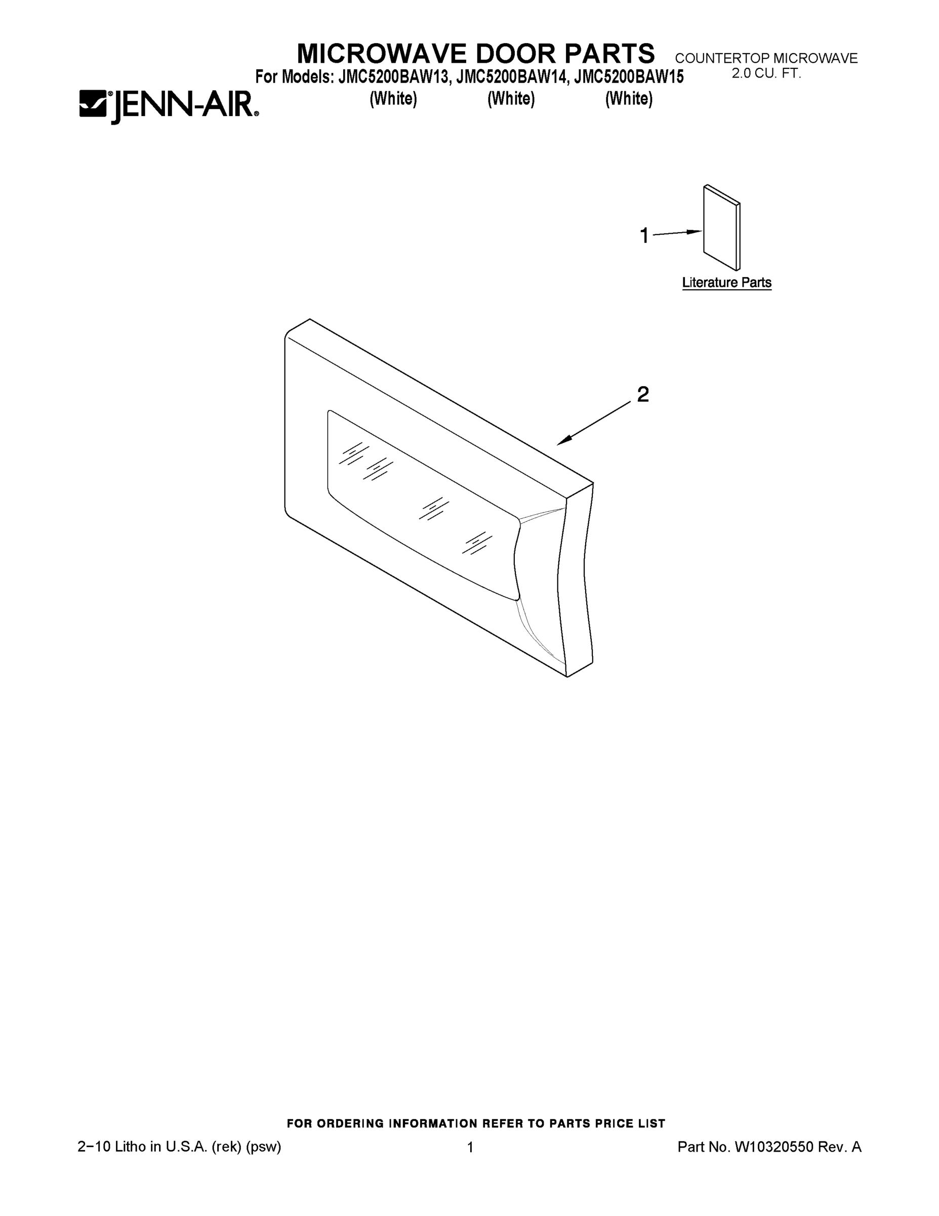 01 - MICROWAVE DOOR PARTS