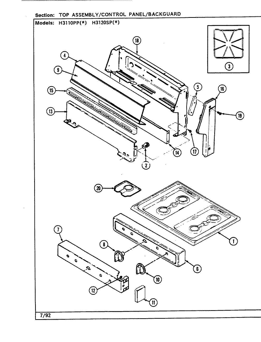 05 - TOP ASSEMBLY (H311OPPx, H3120SPx)
