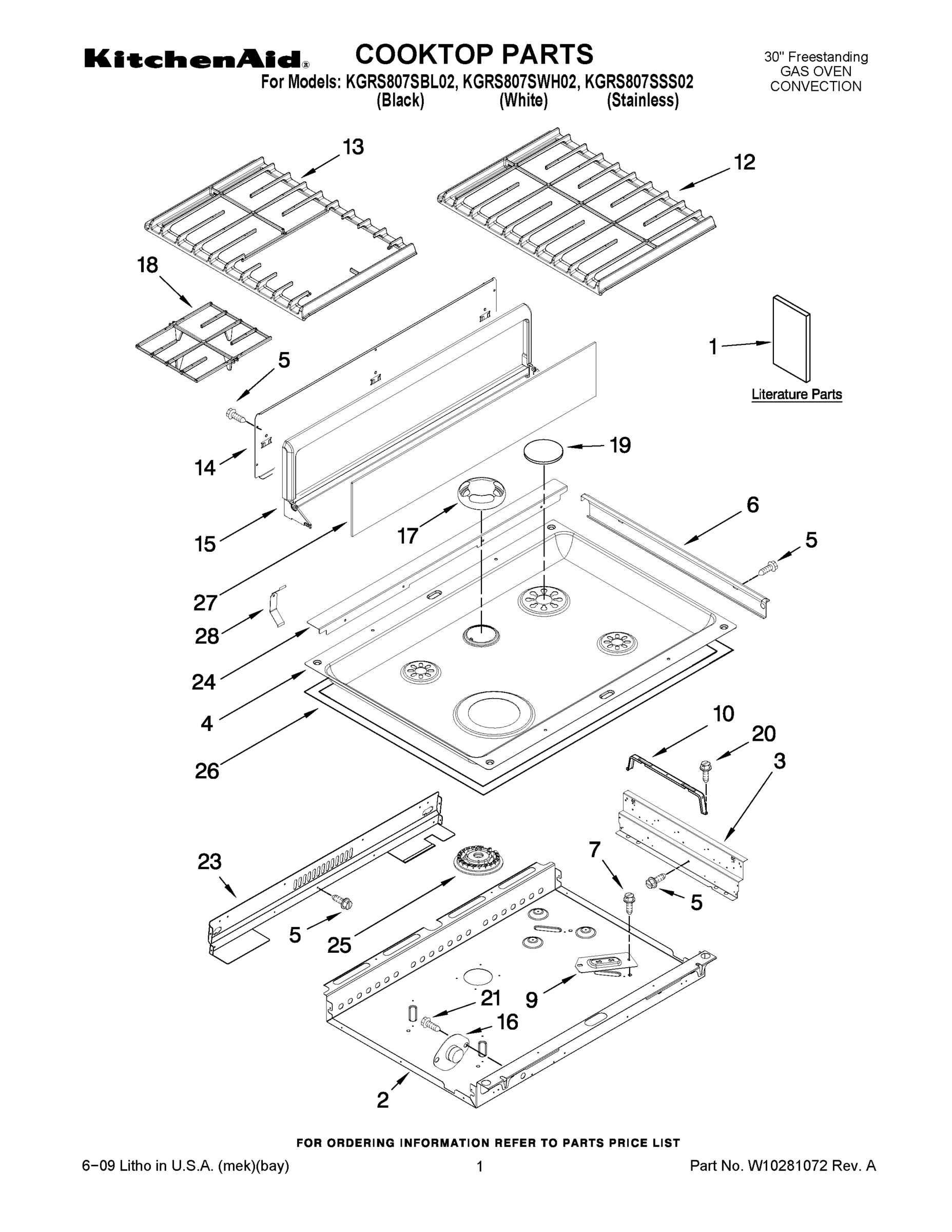 01 - COOKTOP PARTS