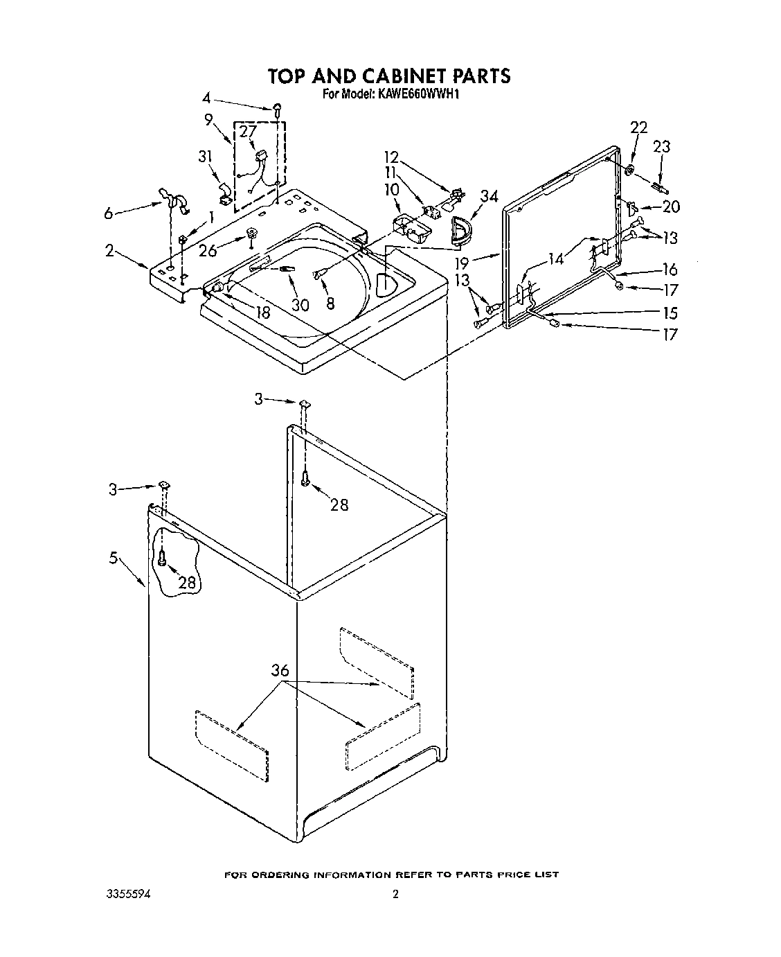 02 - TOP AND CABINET, LIT/OPTIONAL