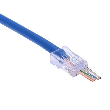エヌページ ezEX-RJ45(44) Pass-Through RJ45 Connectors, CAT6 Unshielded