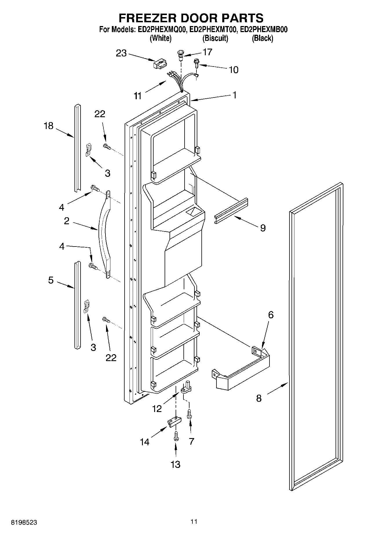 07 - FREEZER DOOR PARTS
