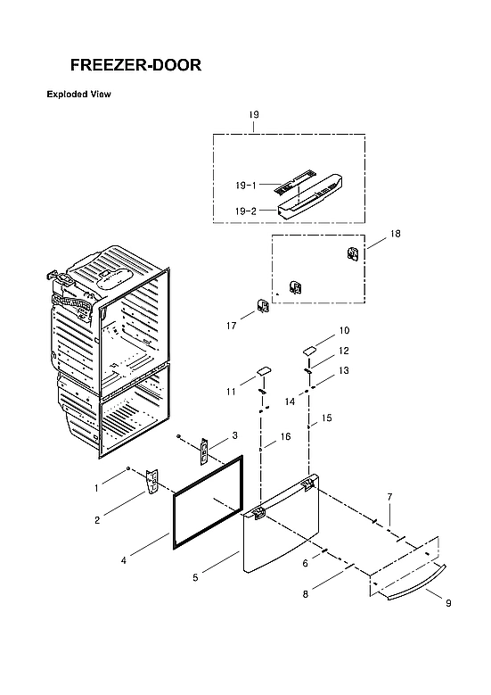 Freezer Door Parts