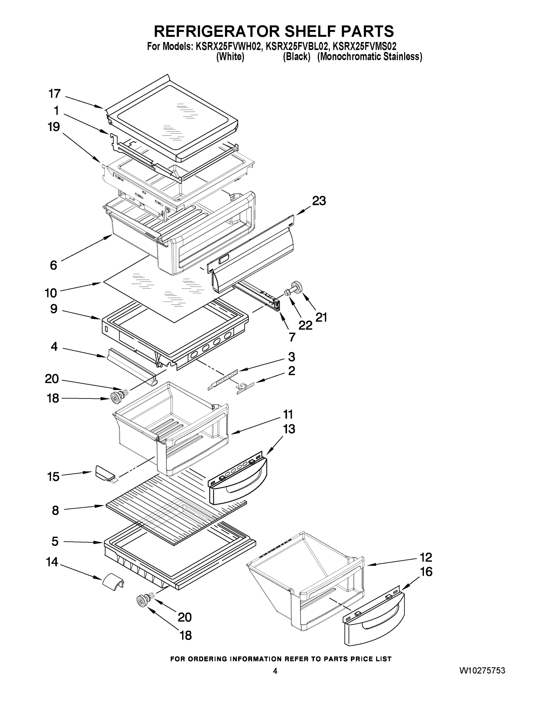 03 - REFRIGERATOR SHELF PARTS