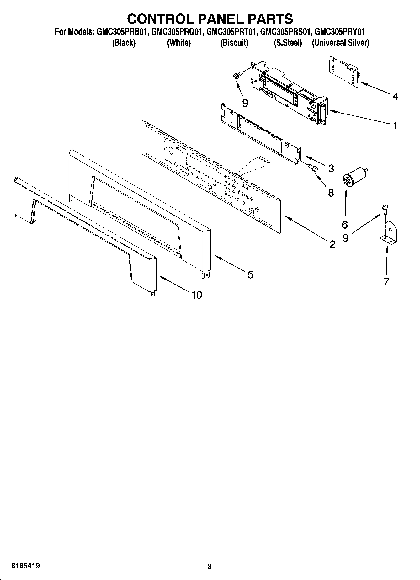02 - CONTROL PANEL PARTS