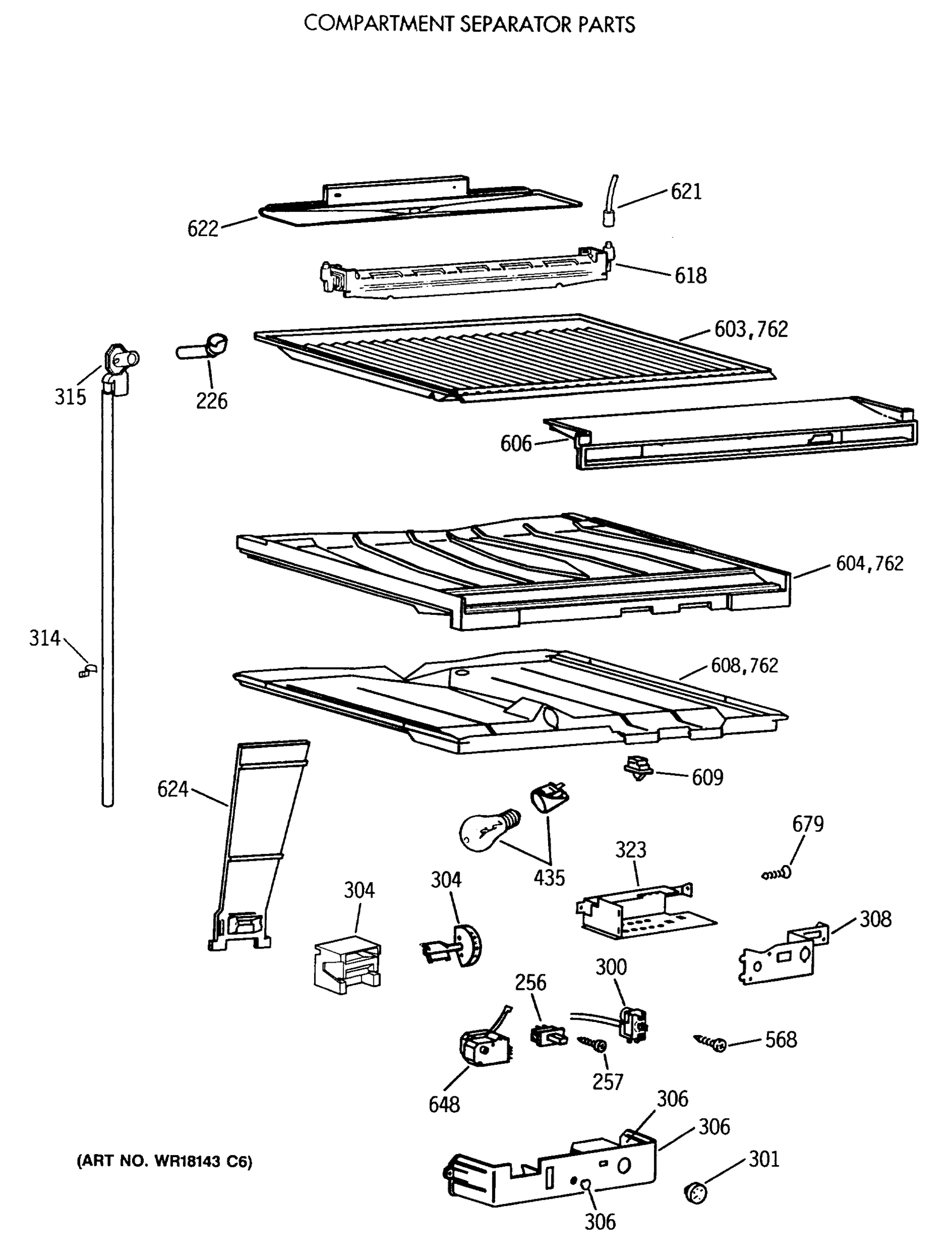 COMPARTMENT SEPARATOR PARTS