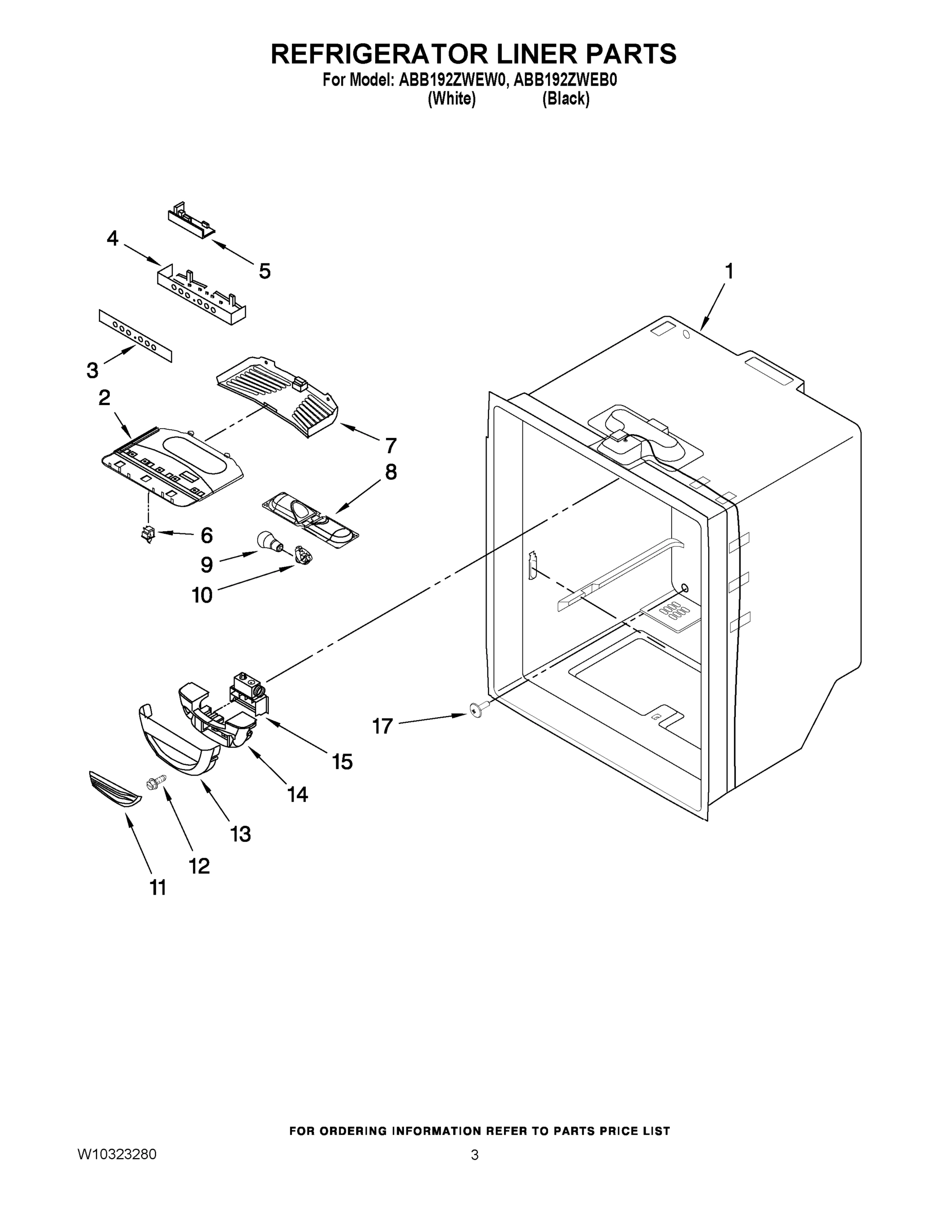 02 - REFRIGERATOR LINER PARTS
