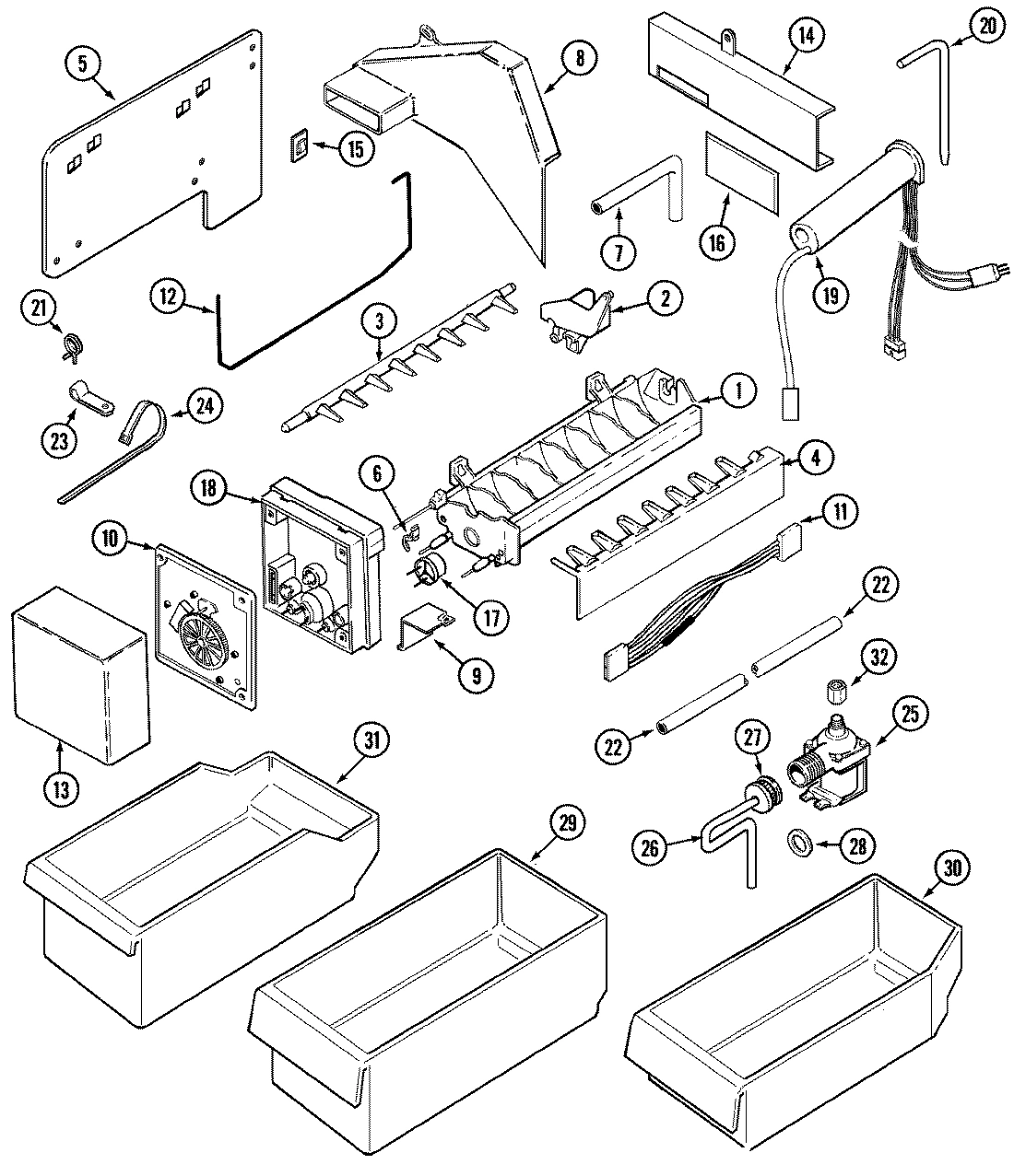 01 - ICE MAKER KIT (TOP MOUNT)