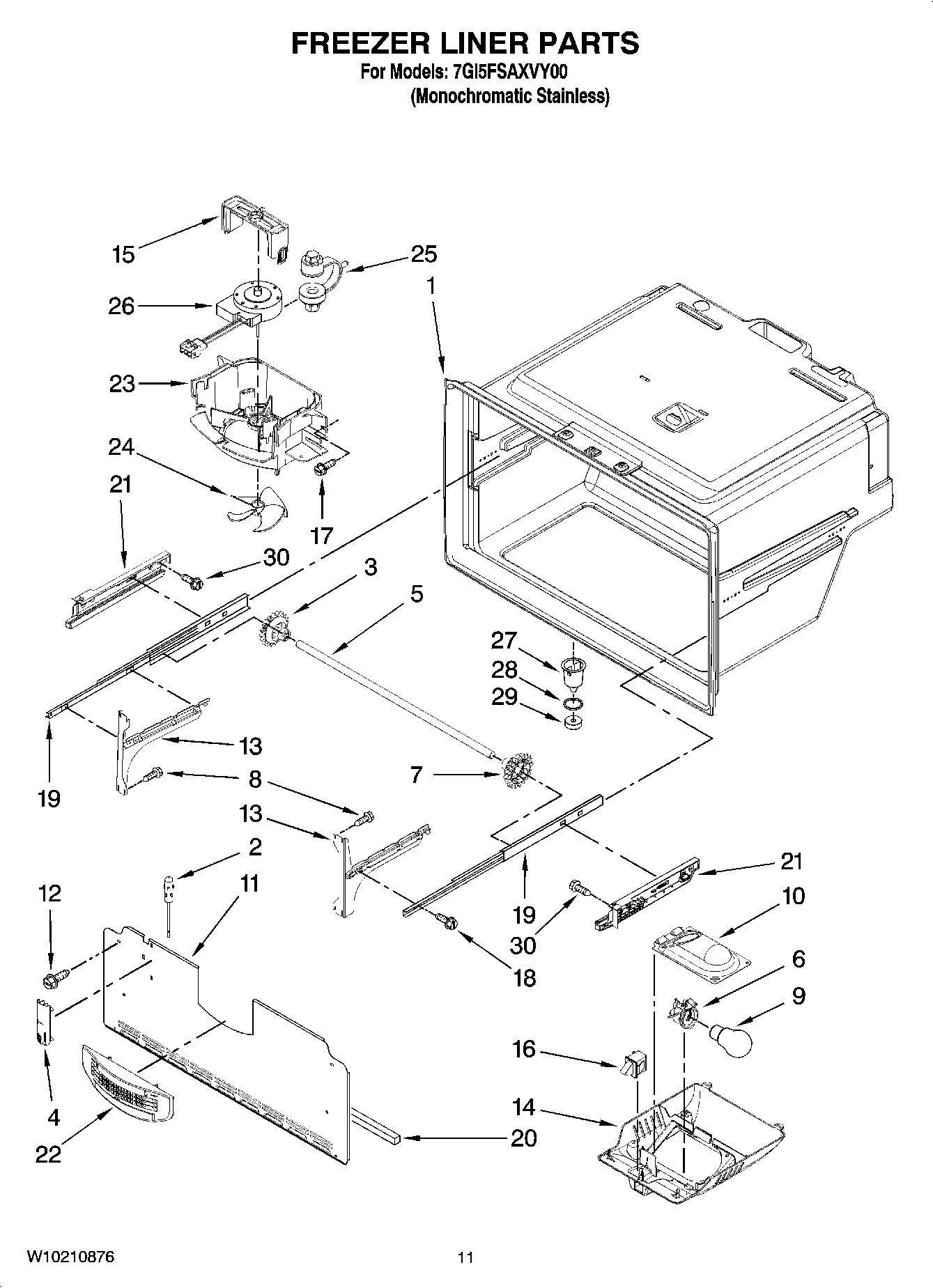 06 - FREEZER LINER PARTS