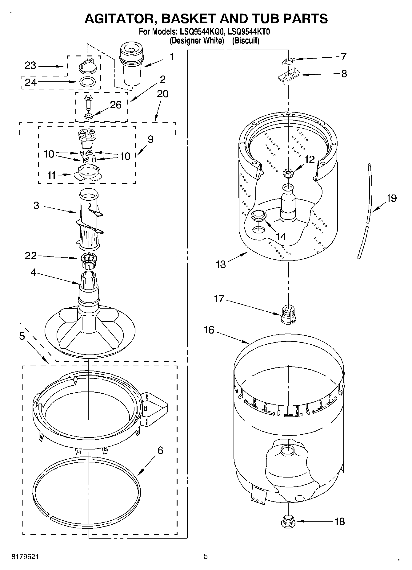03 - AGITATOR, BASKET, AND TUB