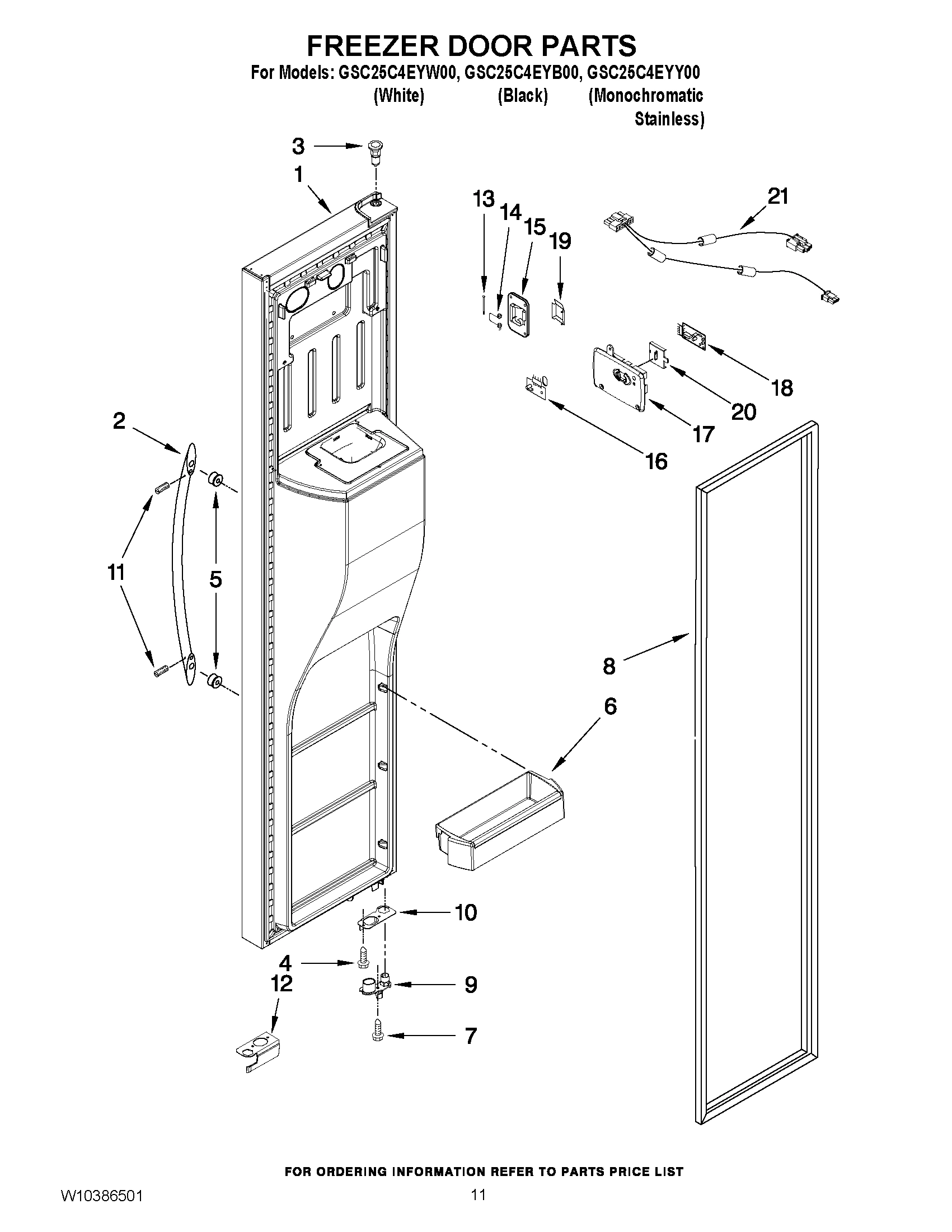 07 - FREEZER DOOR PARTS