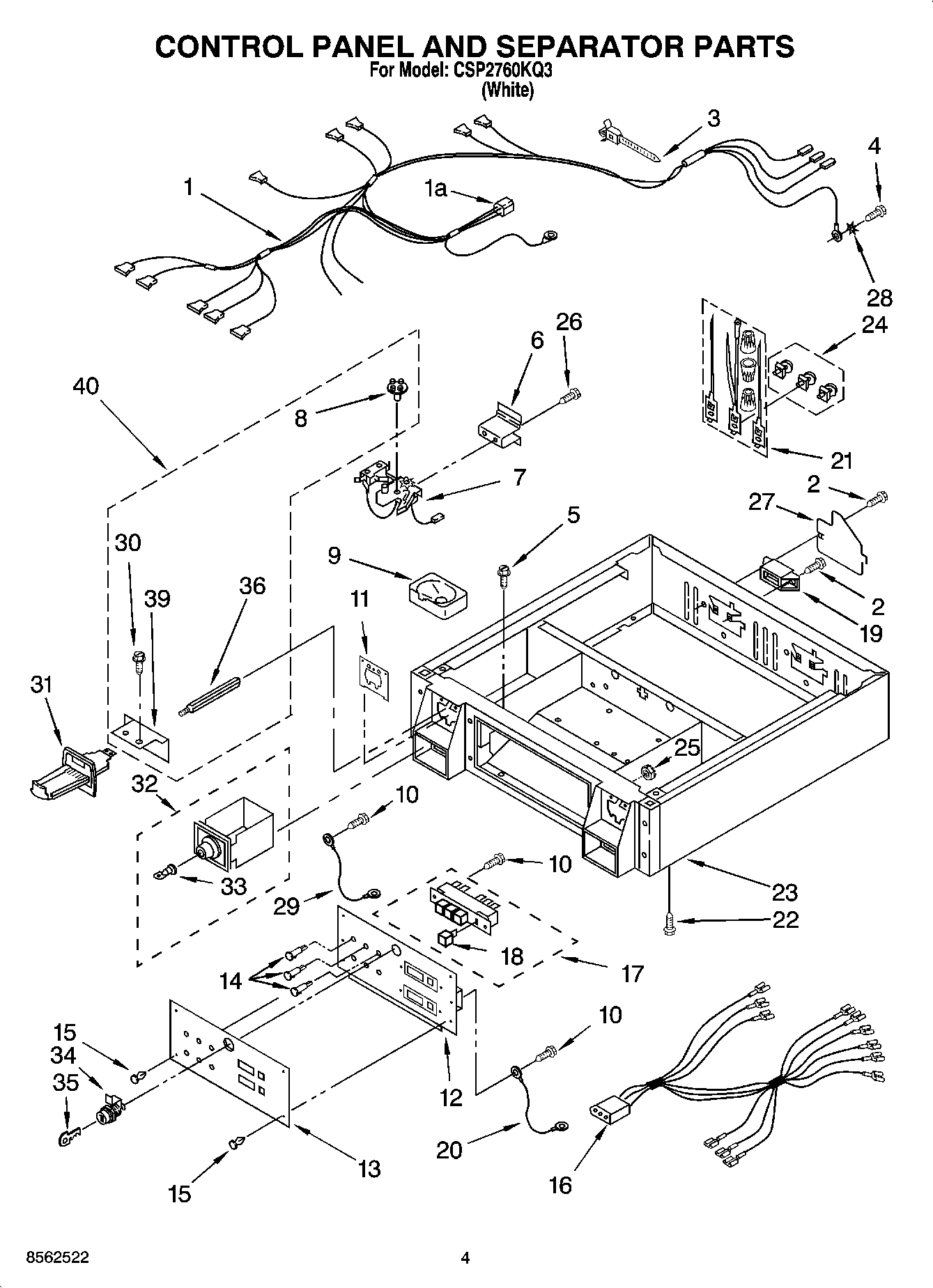 02 - CONTROL PANEL AND SEPARATOR PARTS