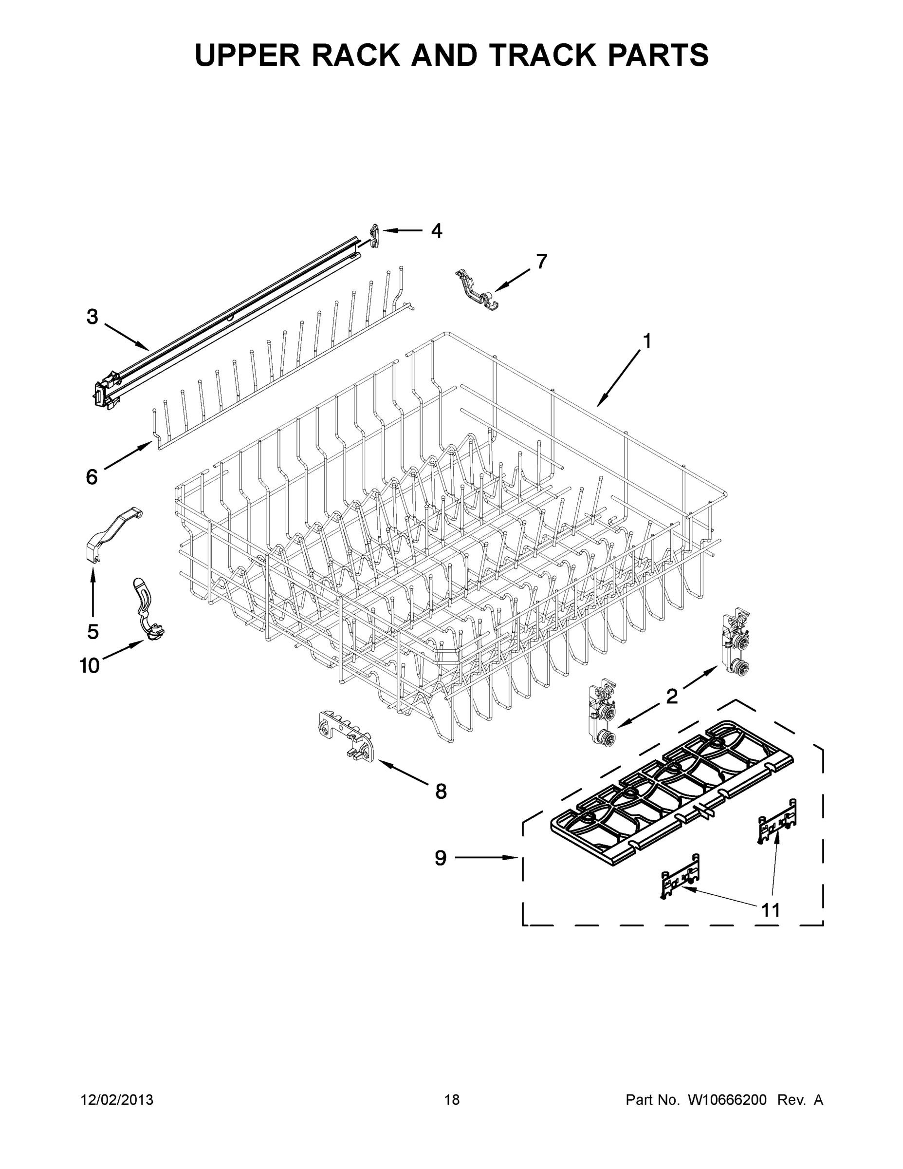 10 - UPPER RACK AND TRACK PARTS