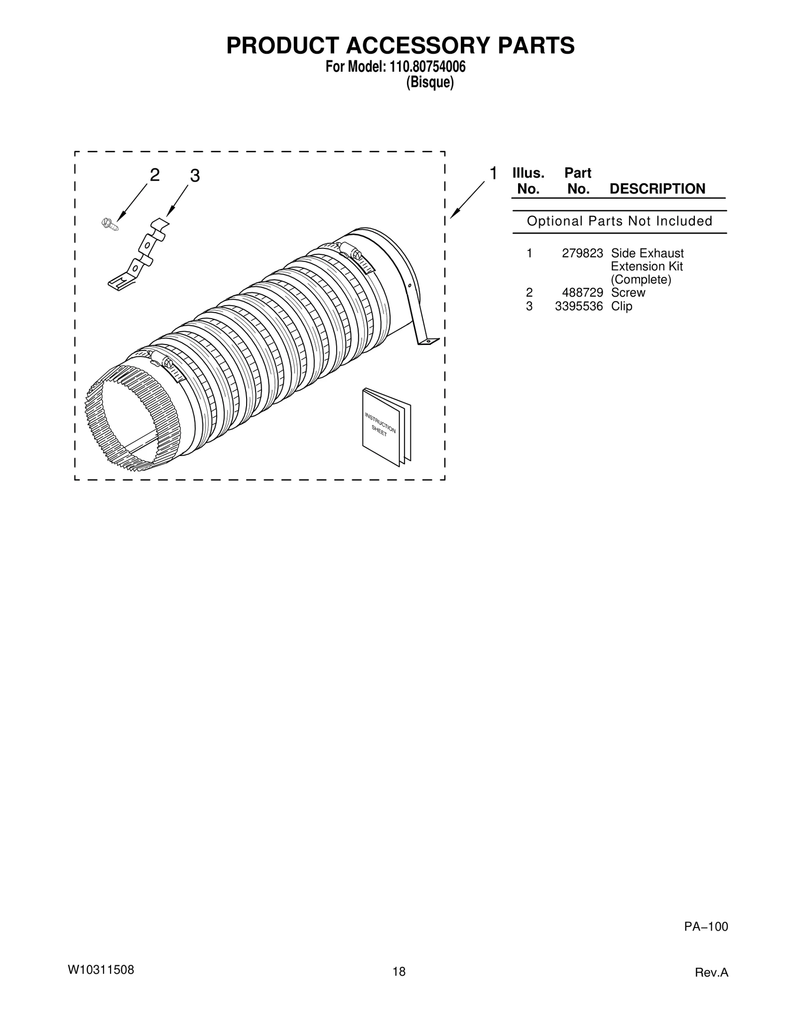 PRODUCT ACCESSORY PARTS