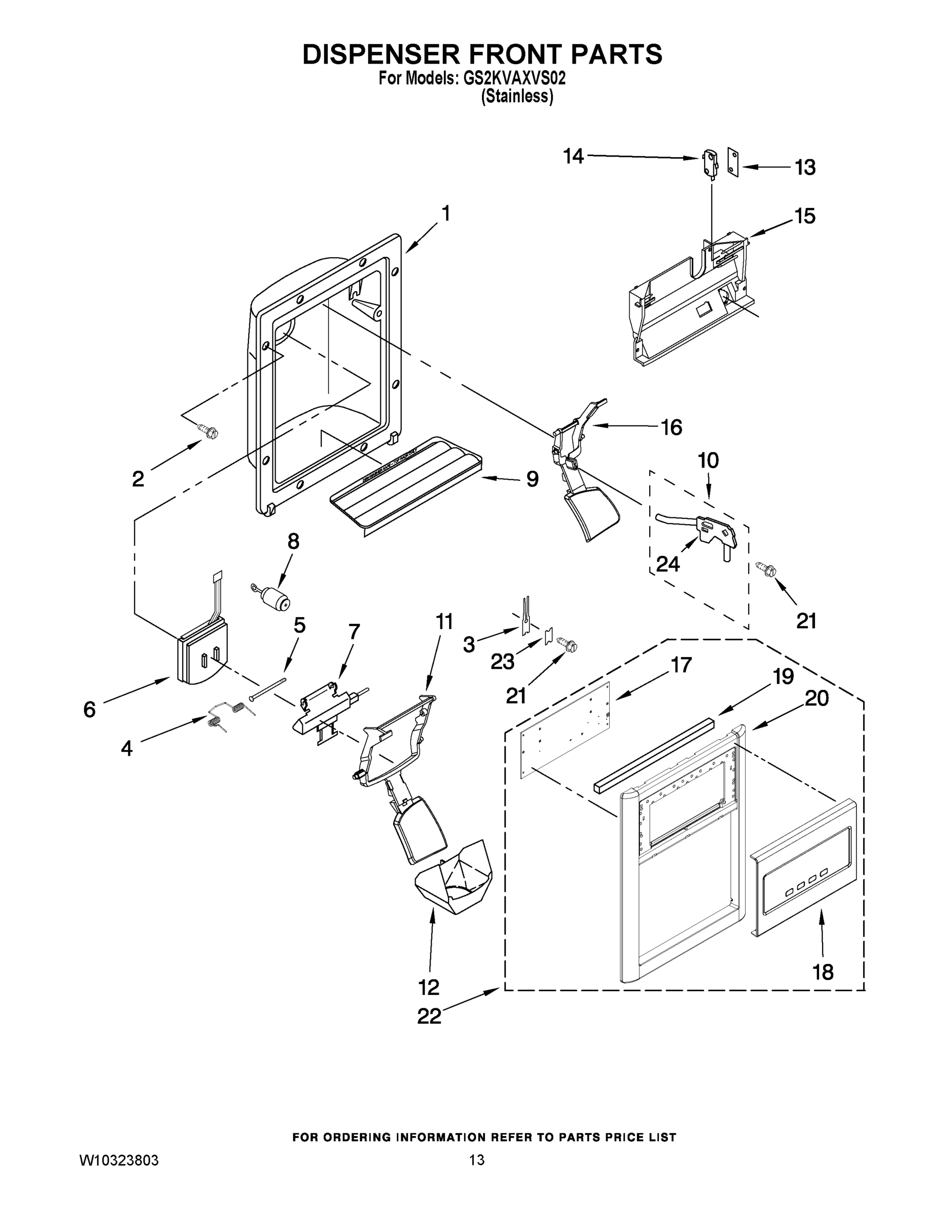 08 - DISPENSER FRONT PARTS