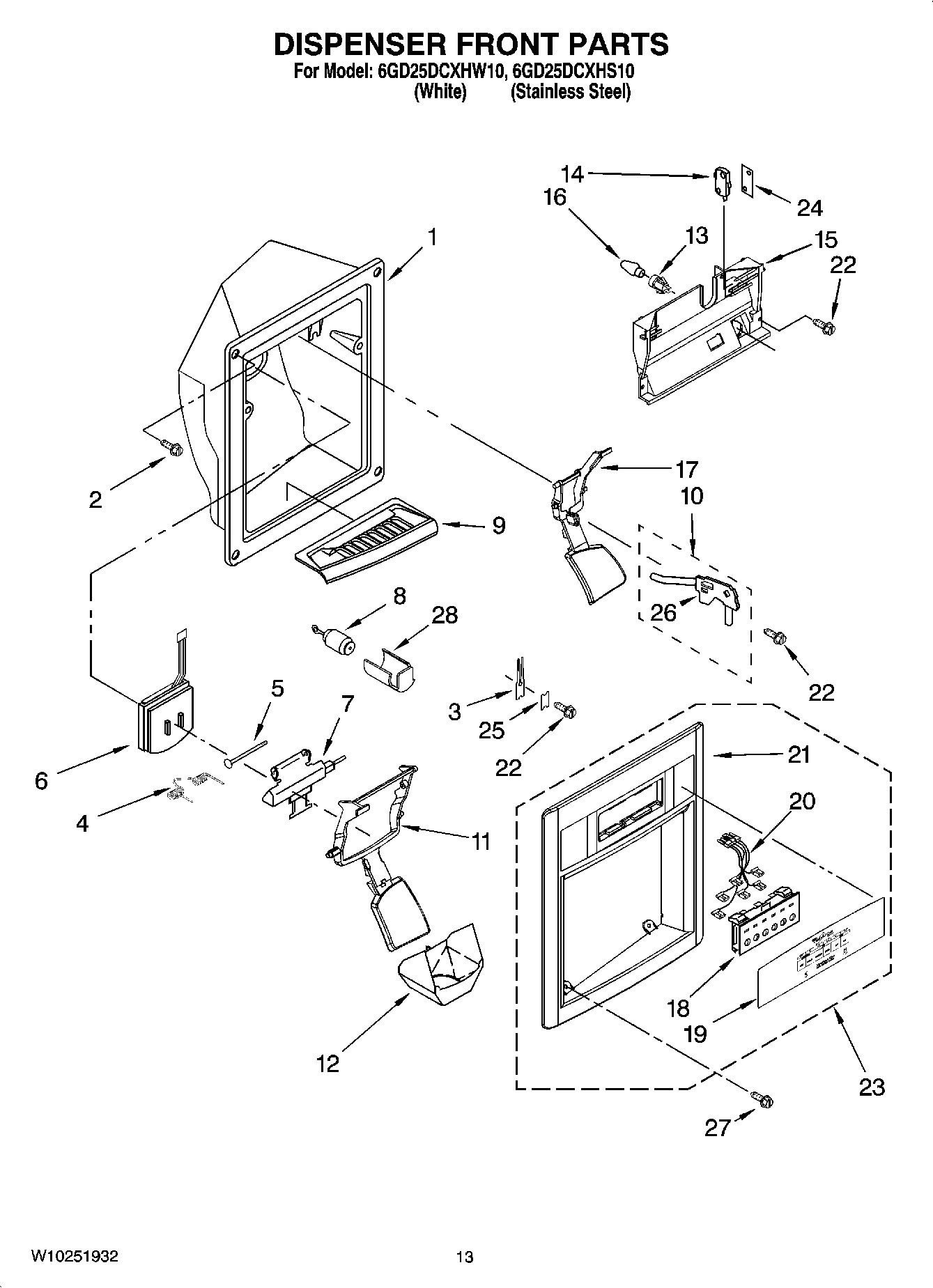 08 - DISPENSER FRONT PARTS