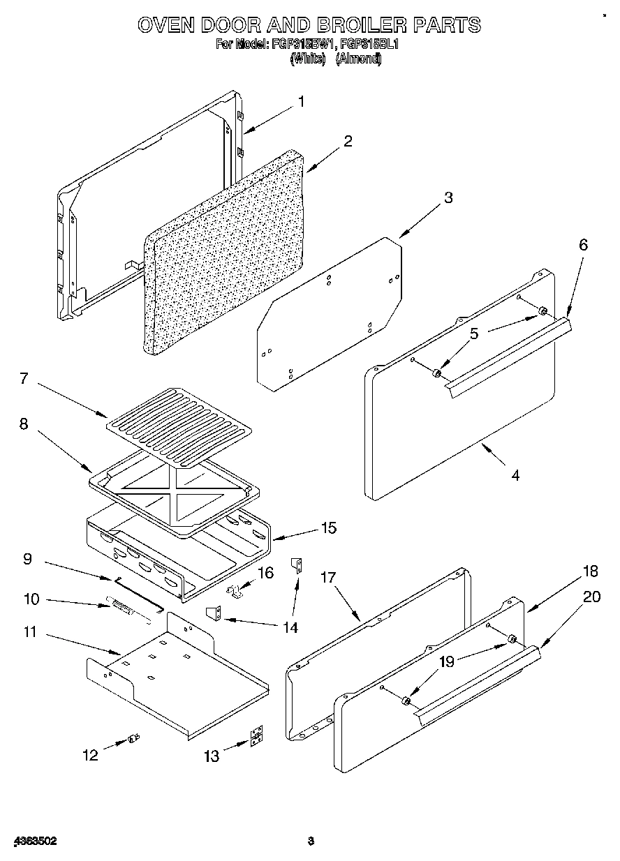 02 - OVEN DOOR AND BROILER