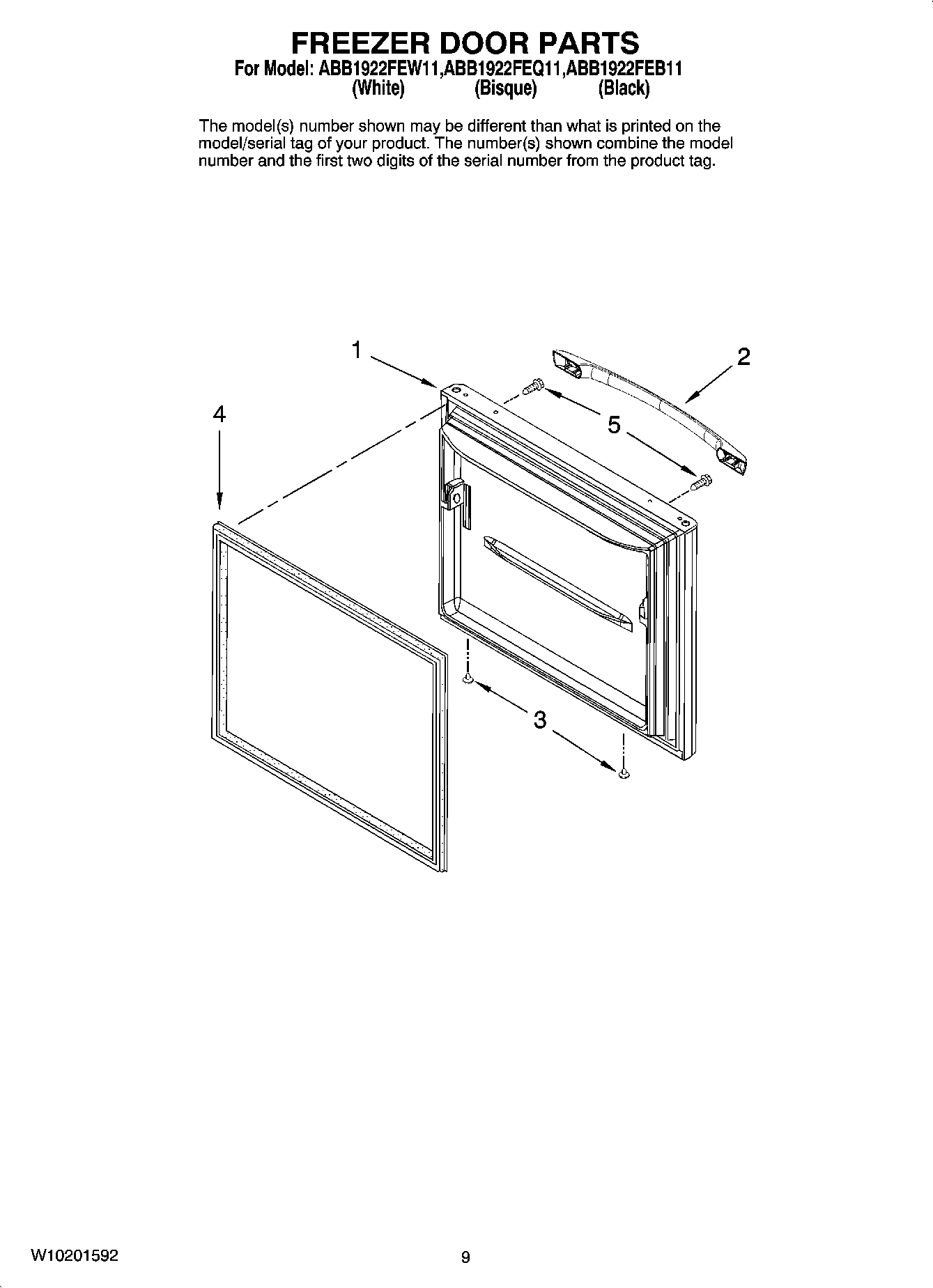 05 - FREEZER DOOR PARTS