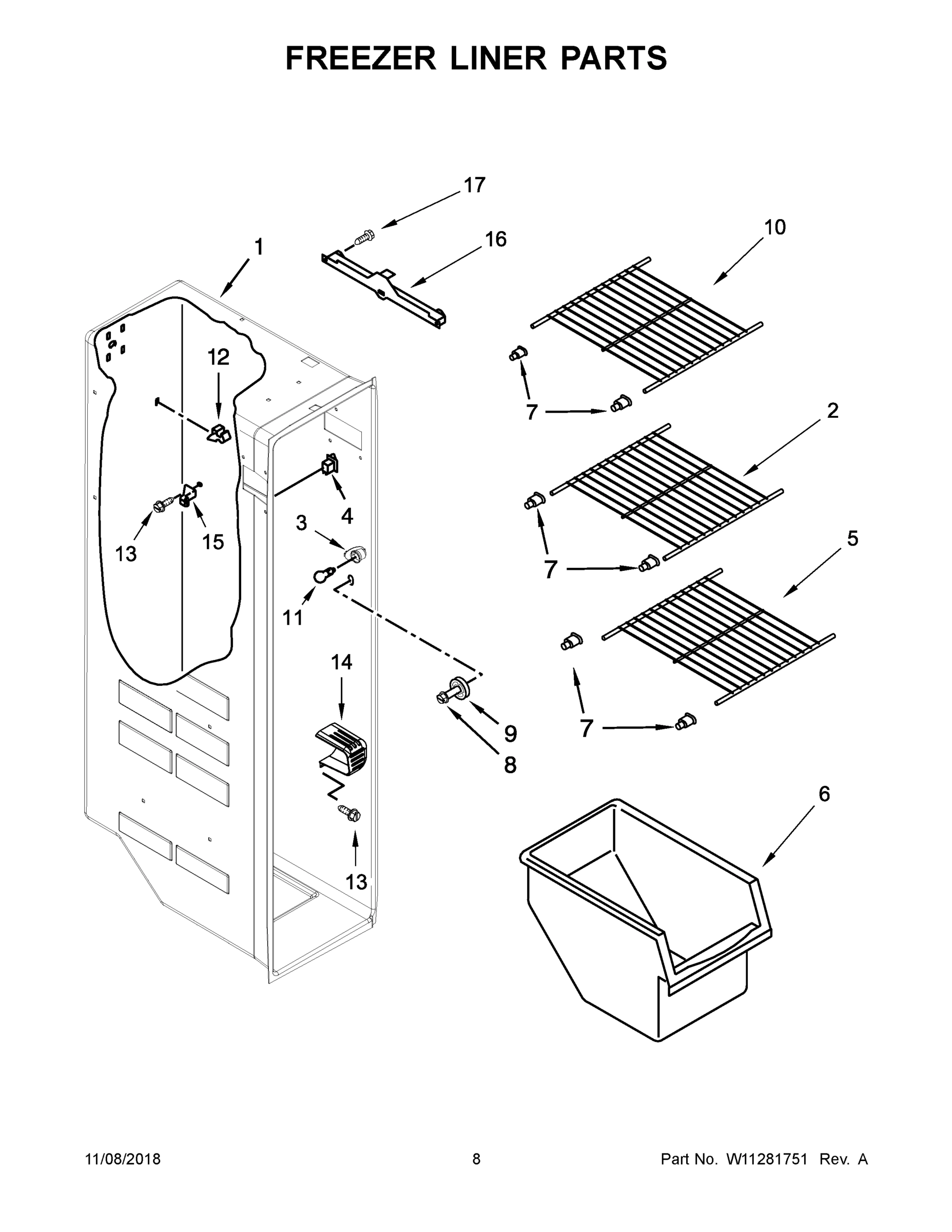 05 - FREEZER LINER PARTS