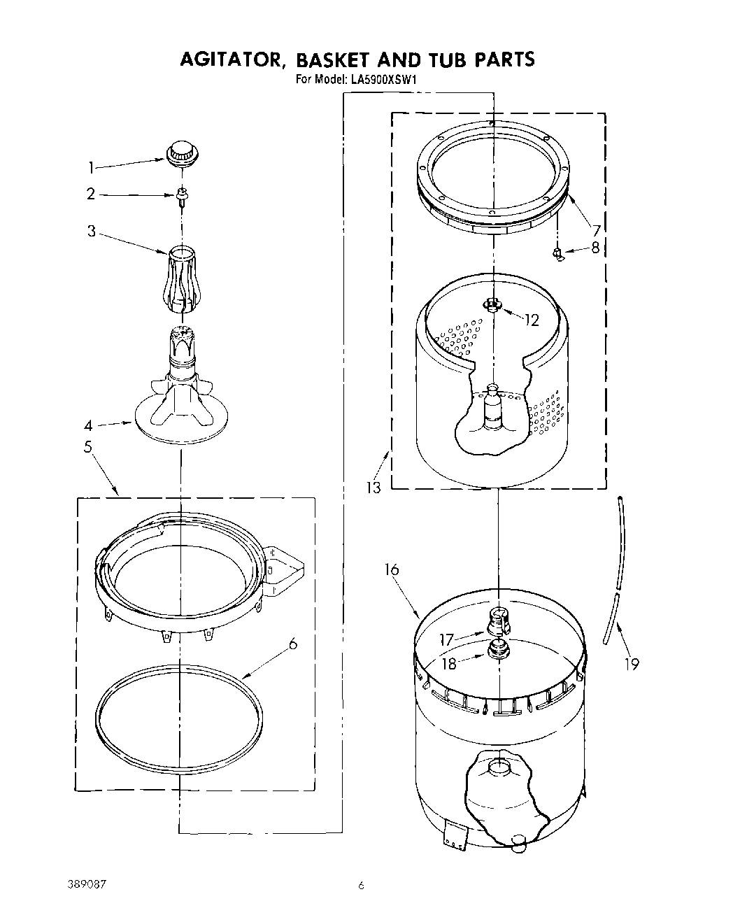 04 - AGITATOR, BASKET AND TUB