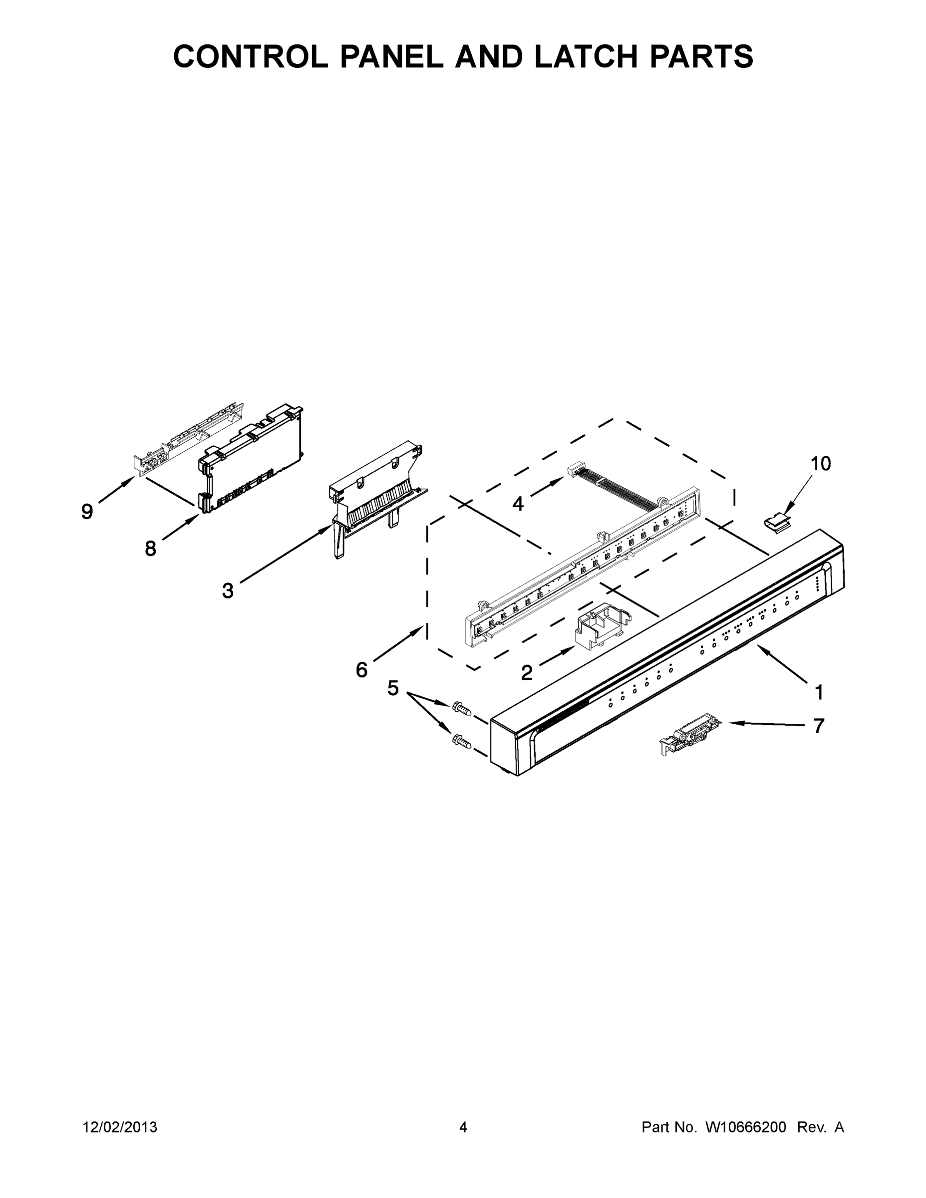 03 - CONTROL PANEL AND LATCH PARTS