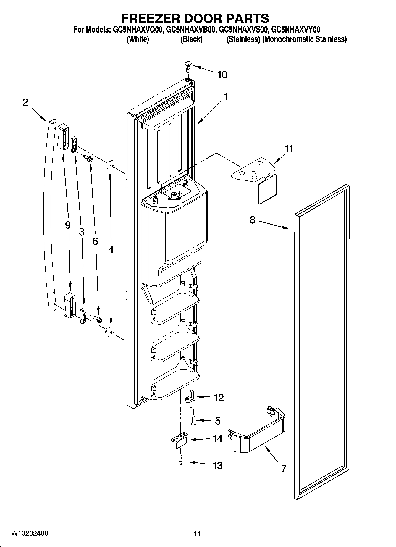 07 - FREEZER DOOR PARTS
