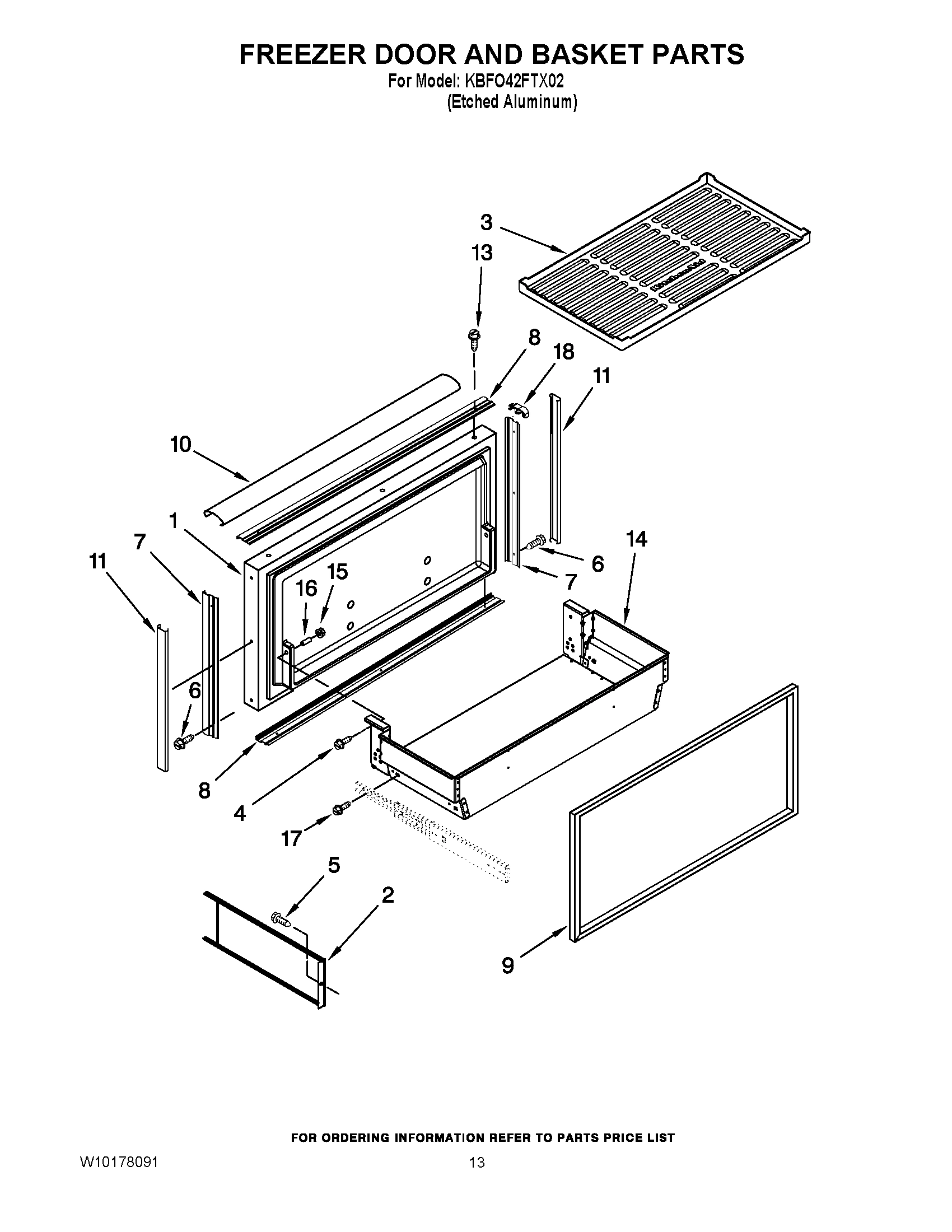 08 - FREEZER DOOR AND BASKET PARTS