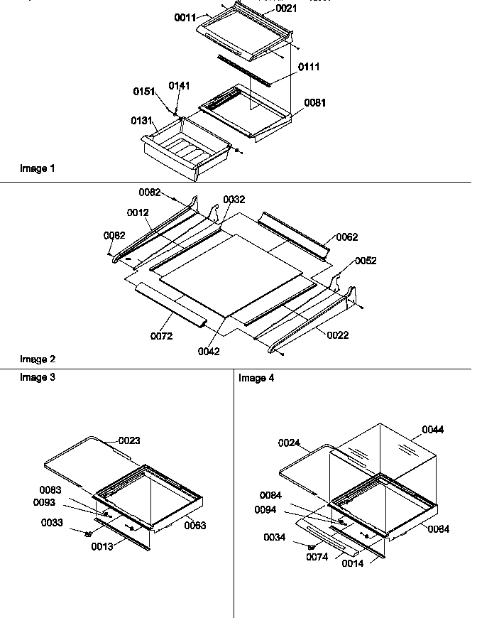 03 - DELI, SHELF, AND CRISPER ASSEMBLIES