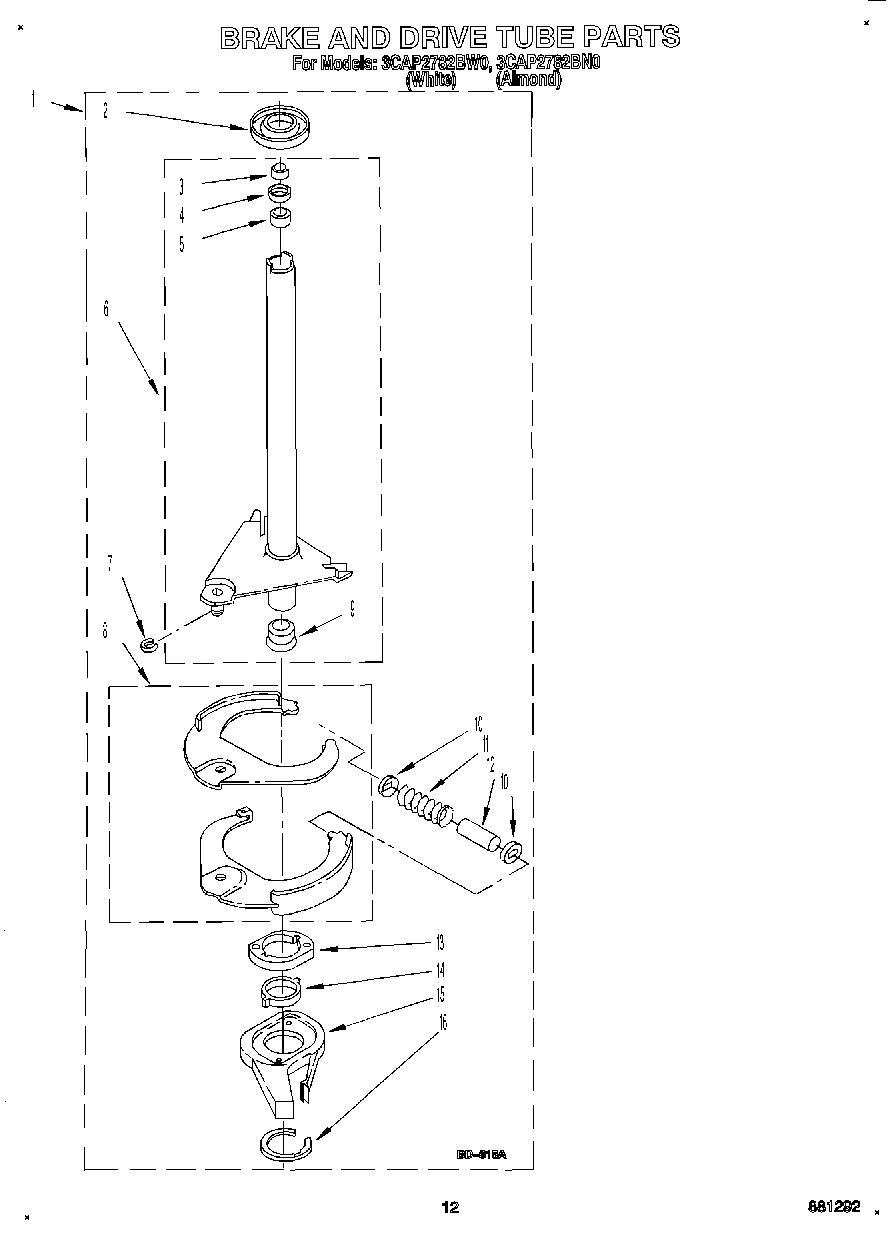 10 - BRAKE AND DRIVE TUBE
