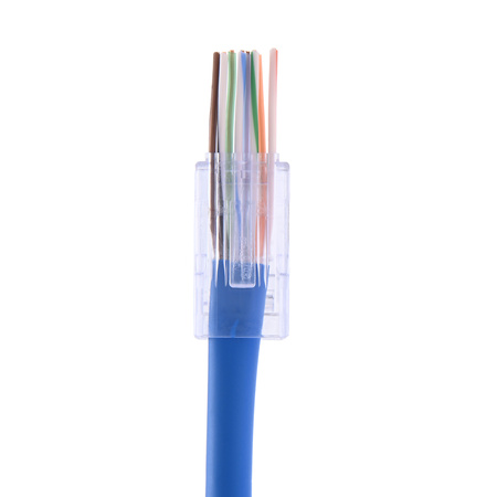 エヌページ ezEX-RJ45(44) Pass-Through RJ45 Connectors, CAT6 Unshielded