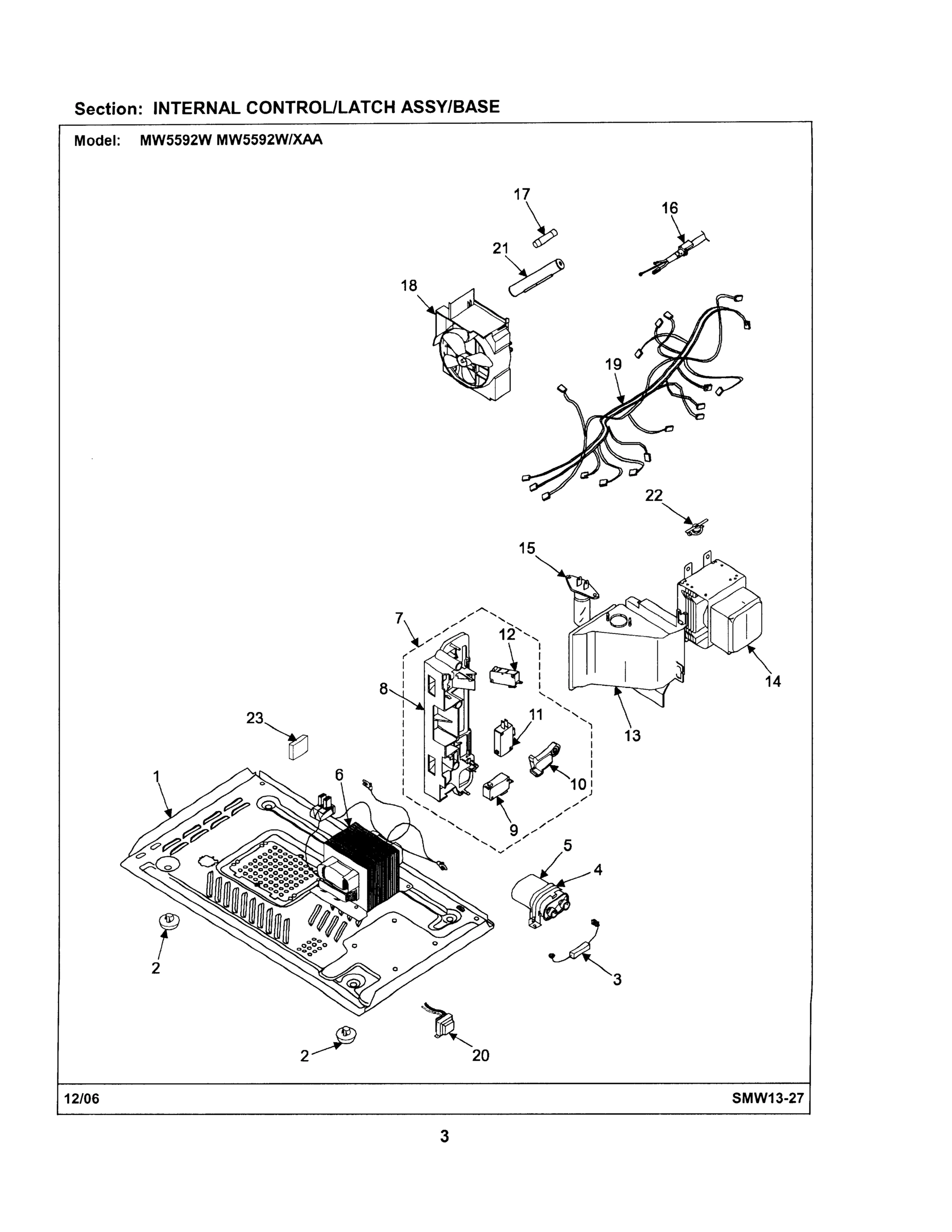 03 - INTERNAL CONTROL/LATCH ASSY/BASE