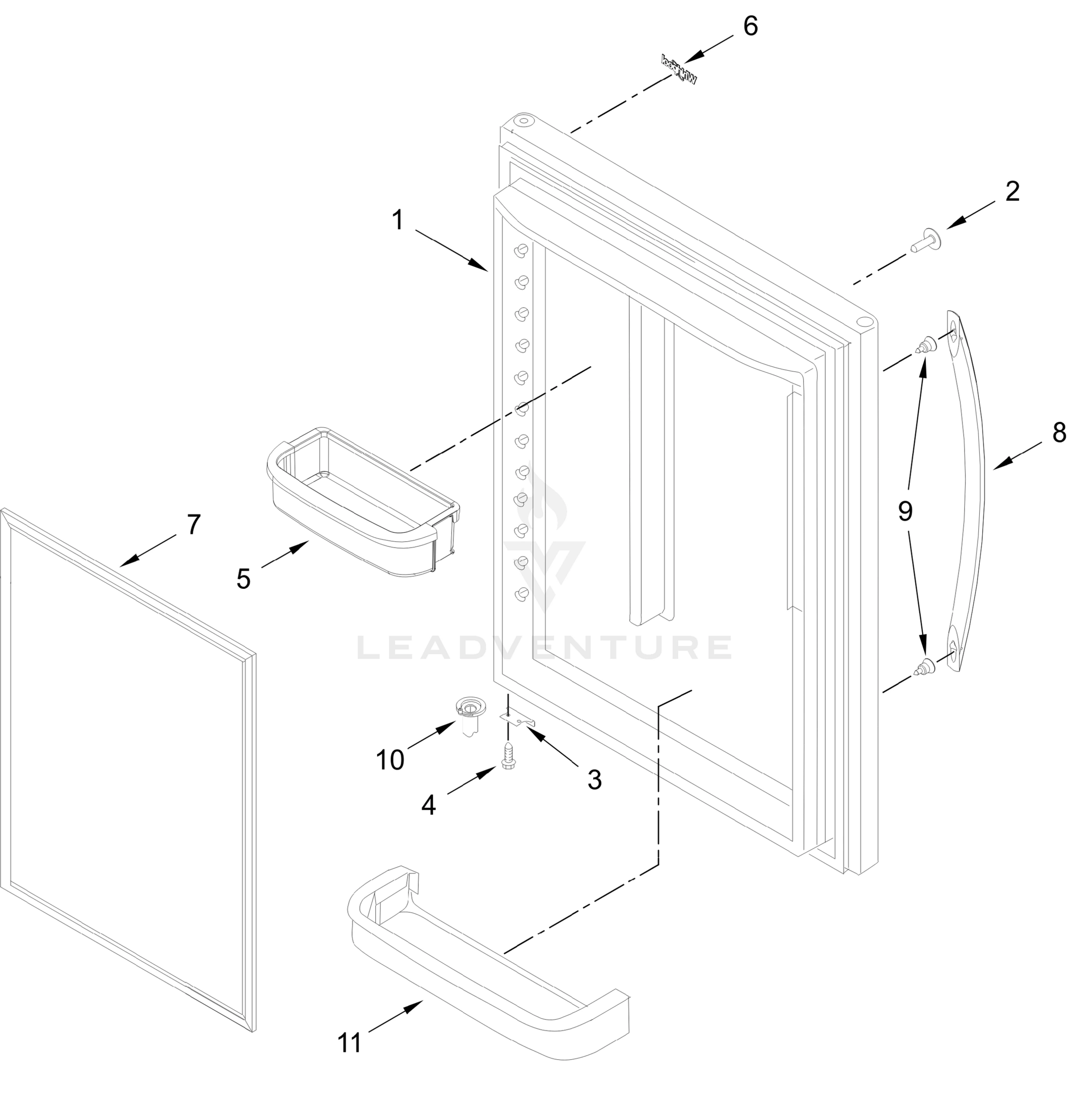 REFRIGERATOR DOOR PARTS