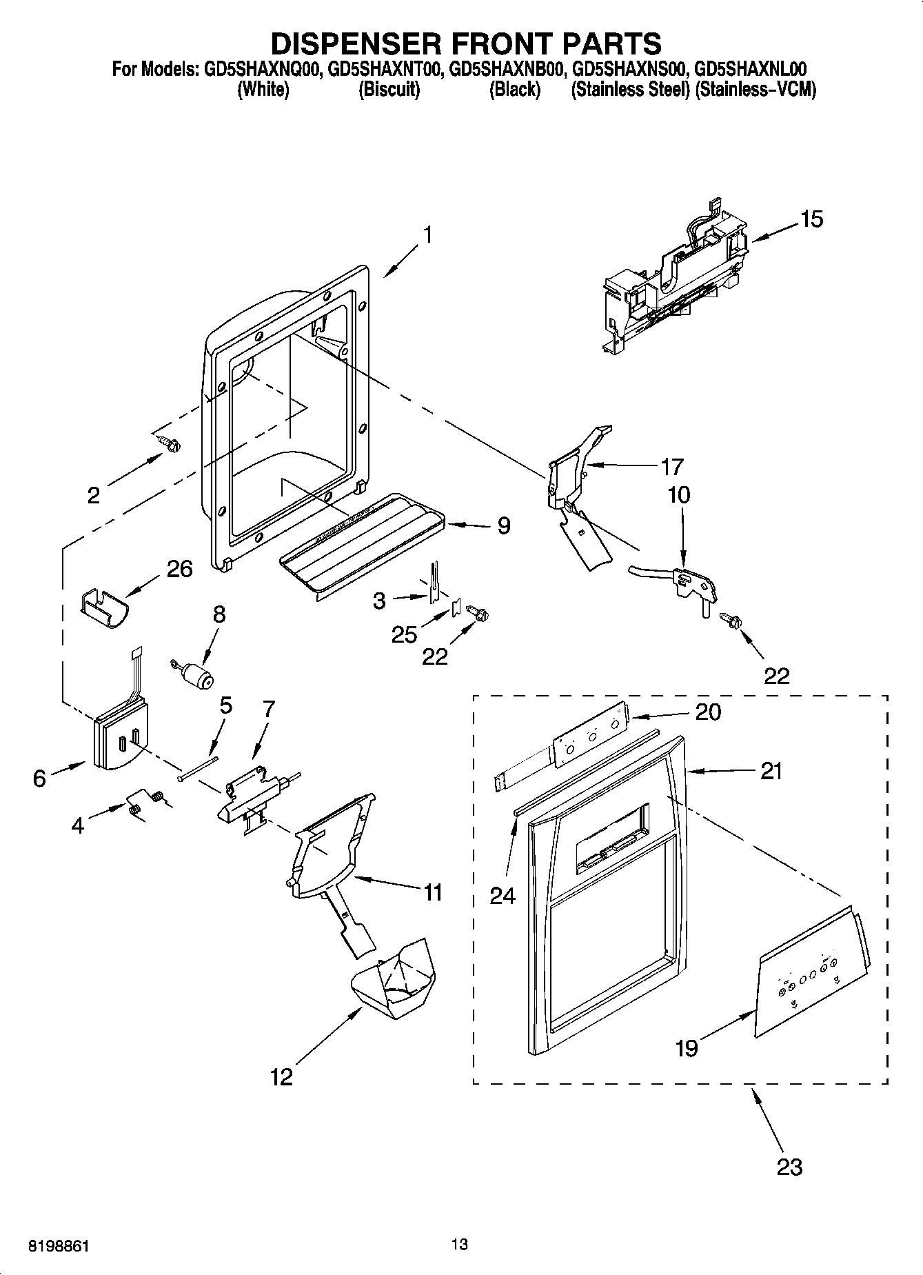 08 - DISPENSER FRONT PARTS