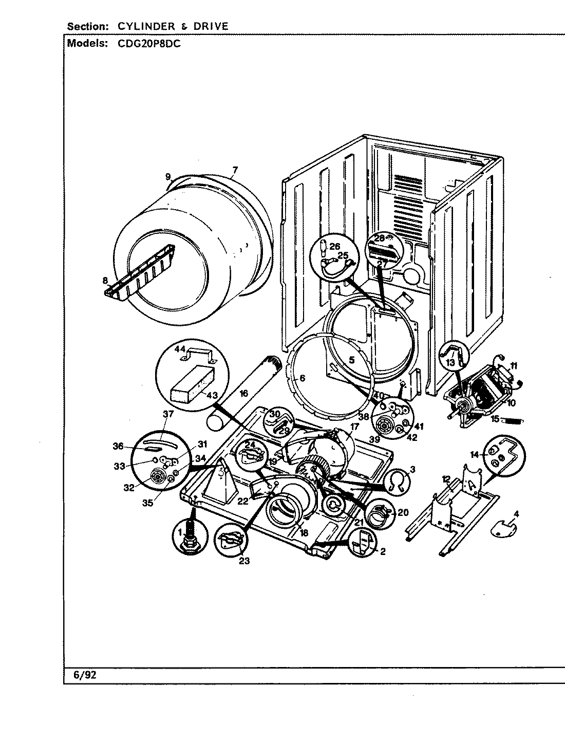 02 - CYLINDER & DRIVE (CDG20P8DC)