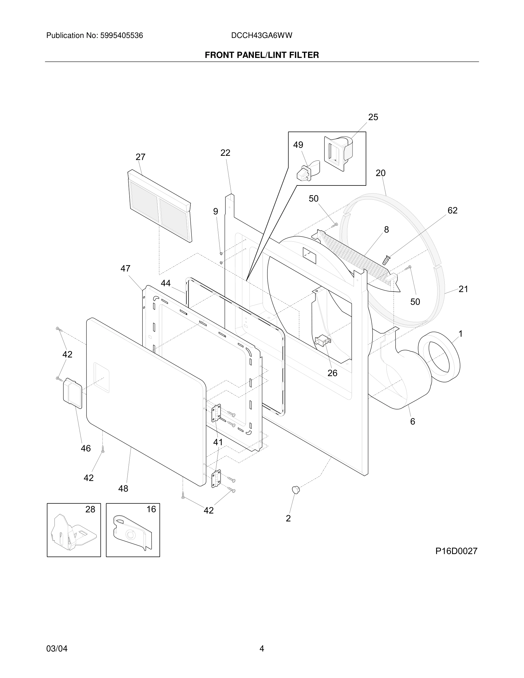 05 - FRONT PANEL/LINT FILTER