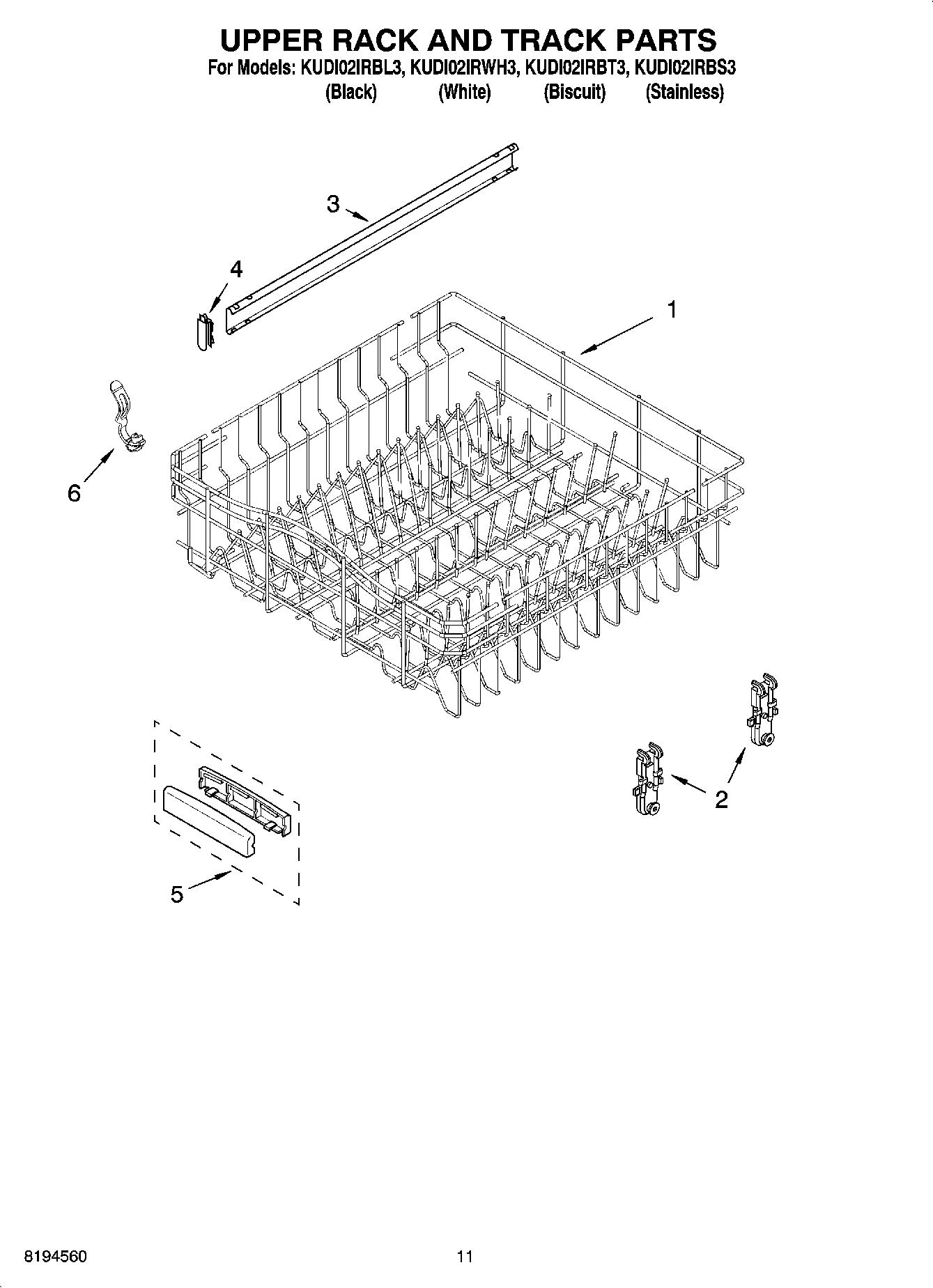 09 - UPPER RACK AND TRACK PARTS