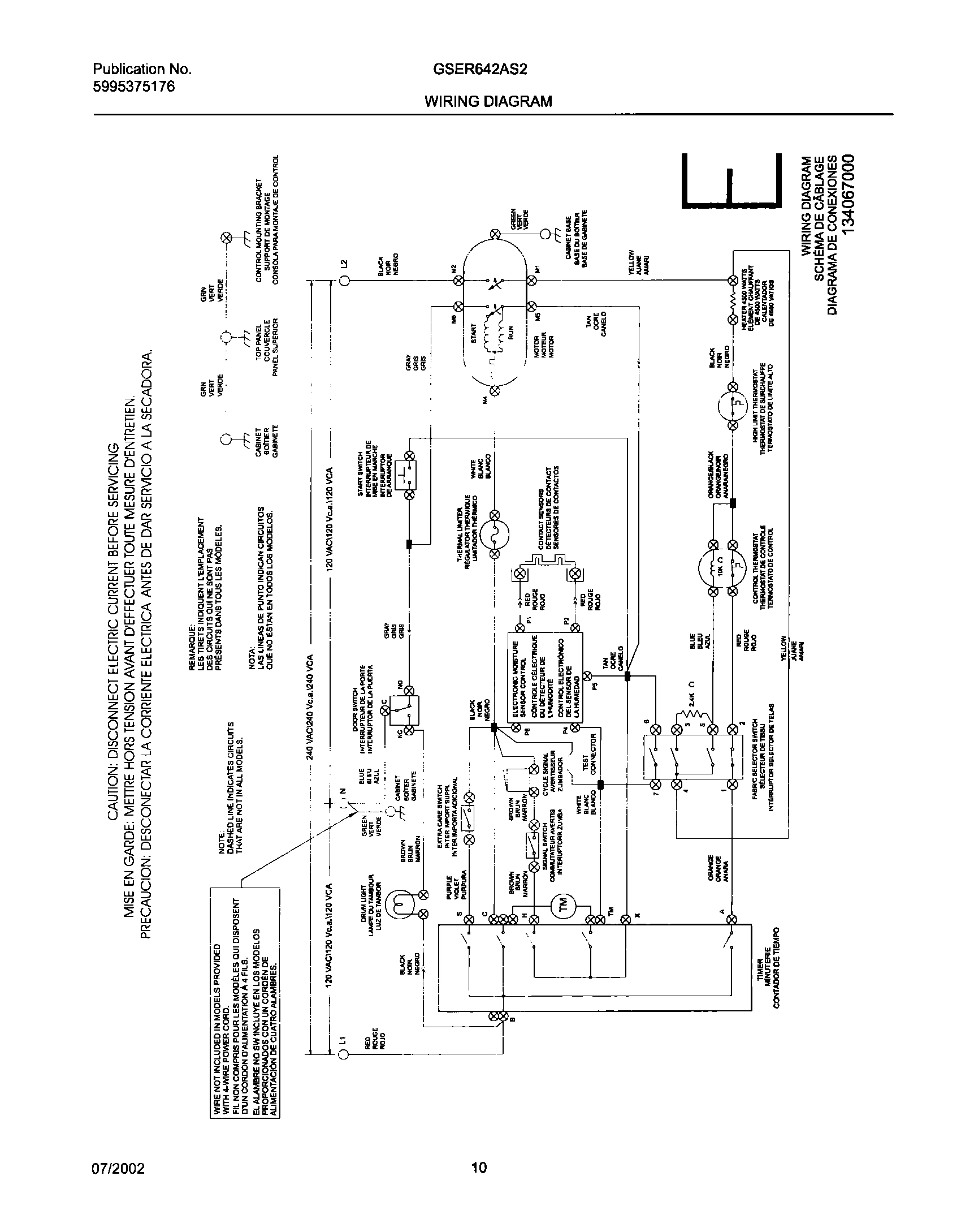10 - 134067000 WIRING DIAGRAM