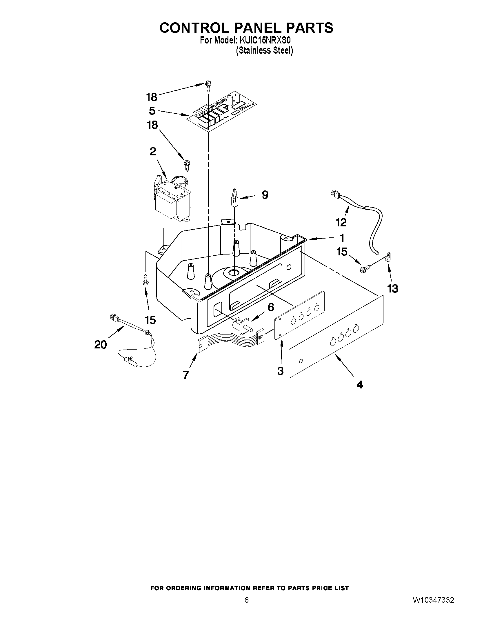 04 - CONTROL PANEL PARTS