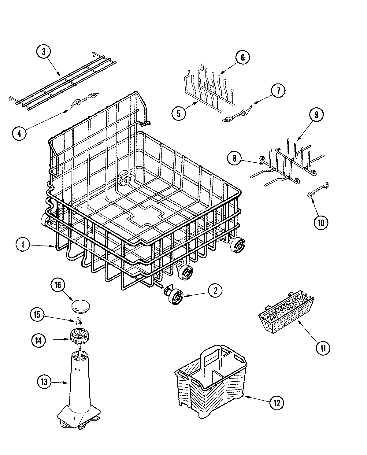 02 - LOWER RACK ASSEMBLY