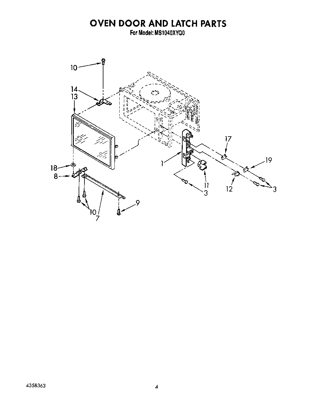 04 - OVEN DOOR AND LATCH
