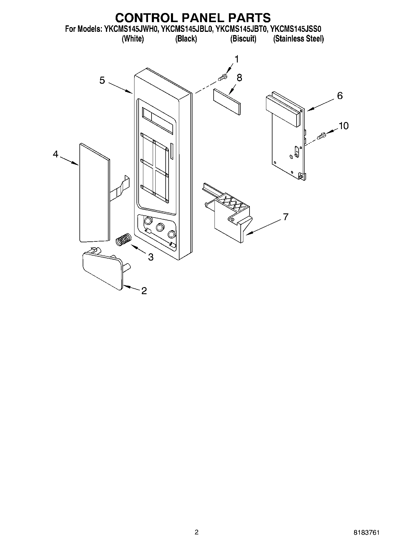 02 - CONTROL PANEL PARTS