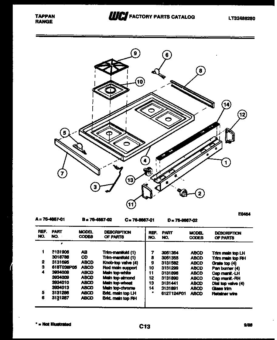03 - COOKTOP PARTS