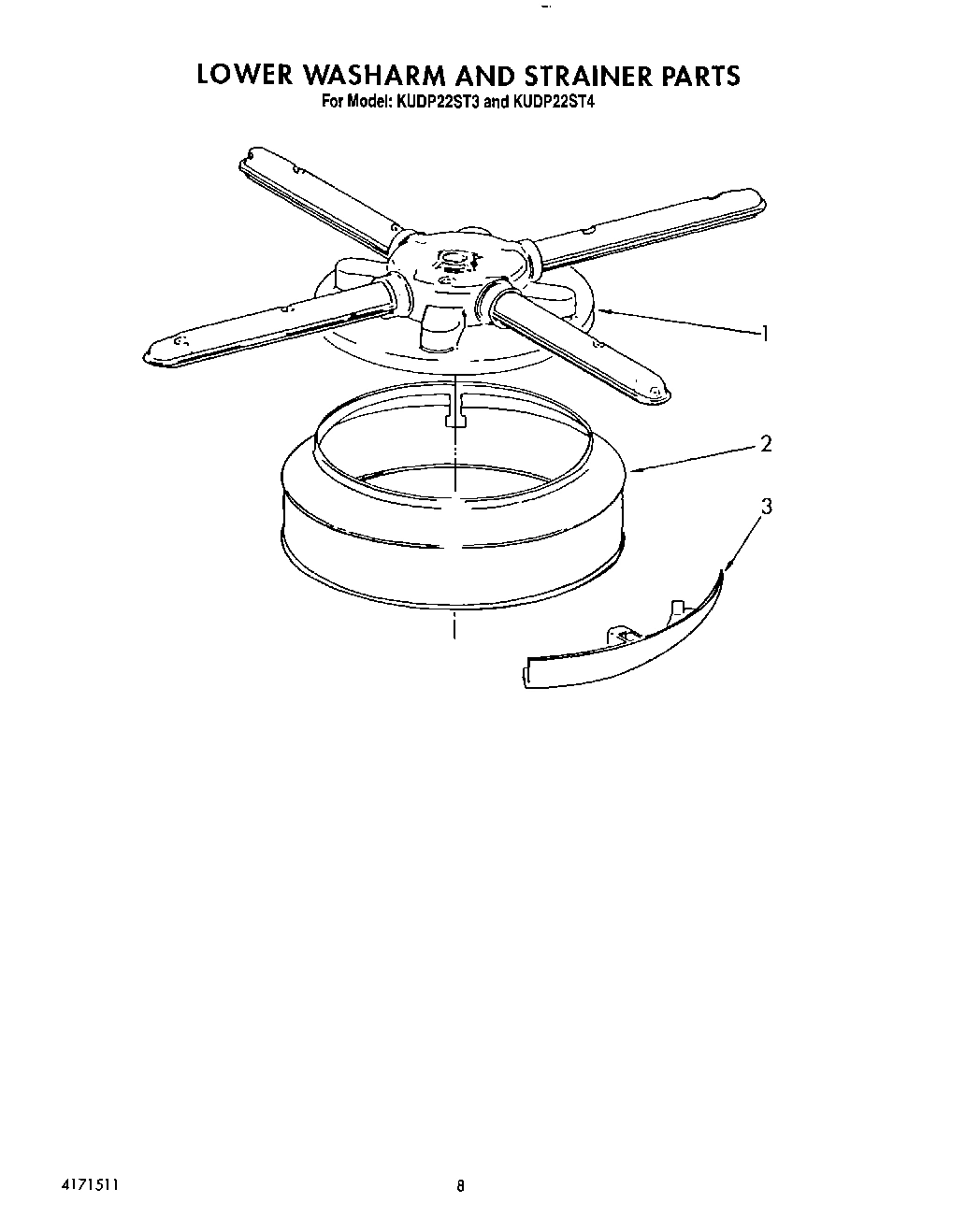 06 - LOWER WASHARM AND STRAINER