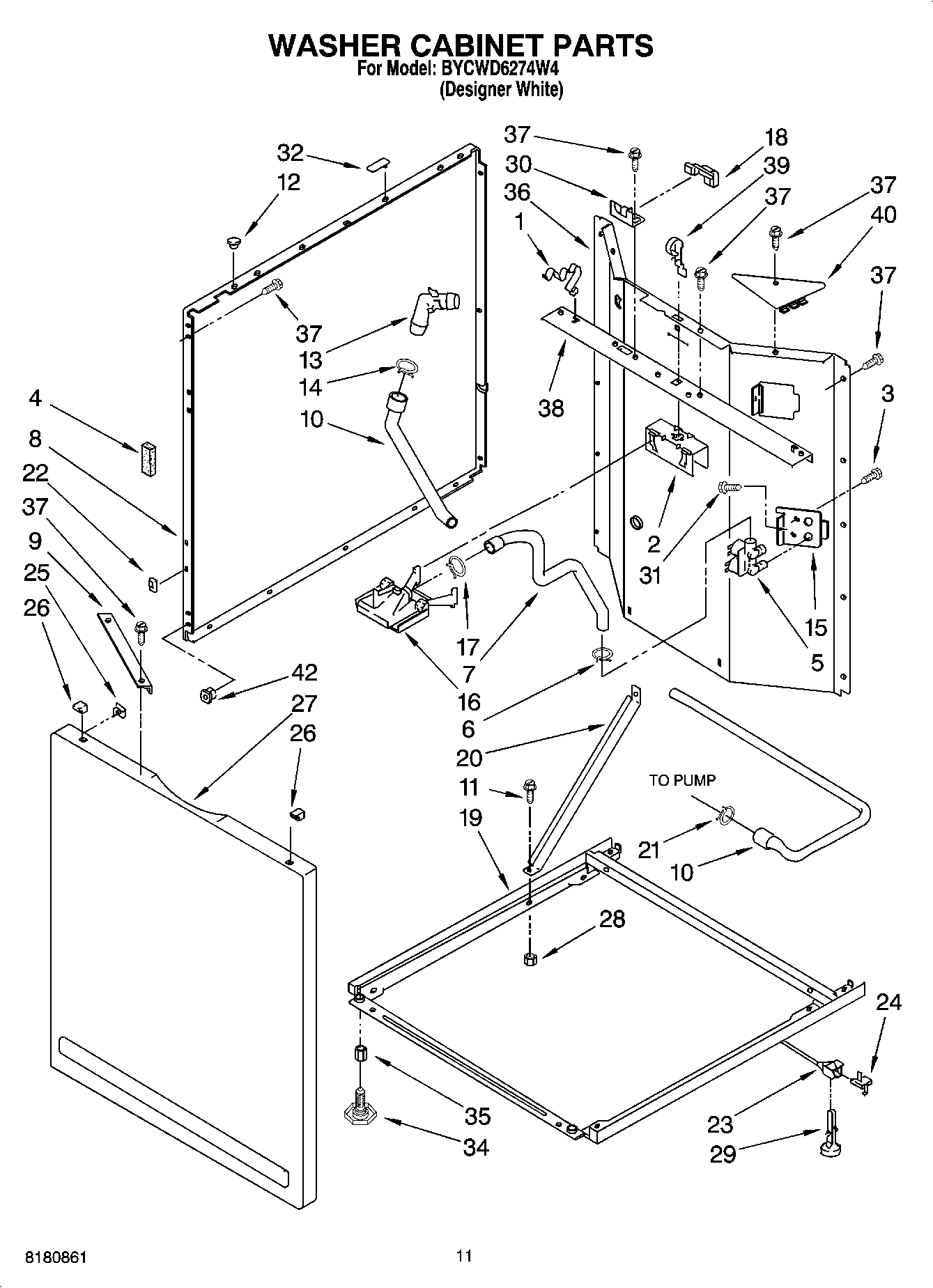 07 - WASHER CABINET PARTS