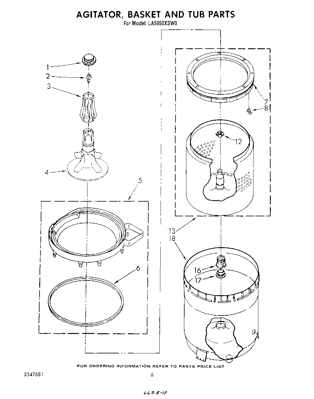 05 - AGITATOR, BASKET AND TUB